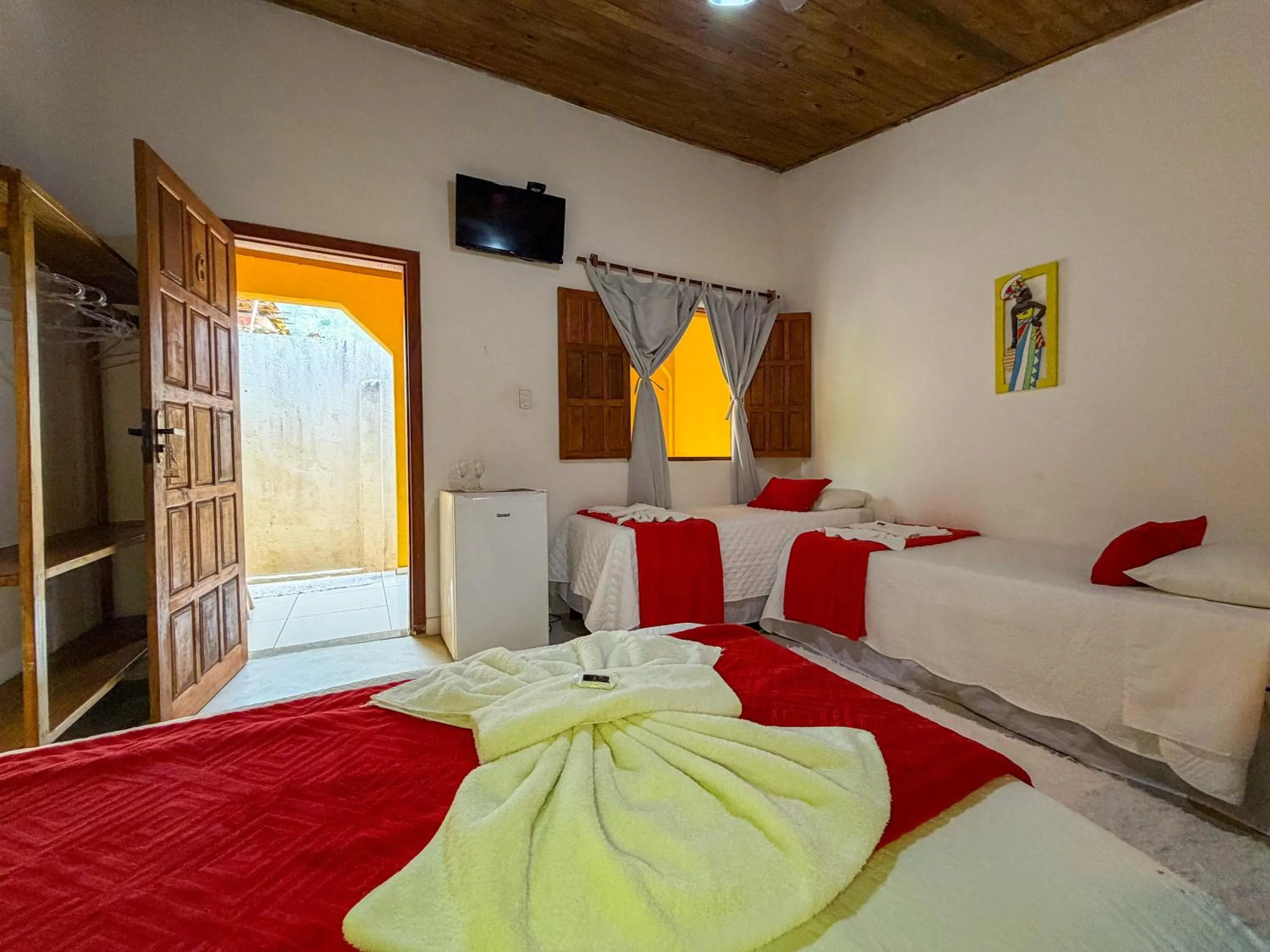 Bed in Pousada João Maria