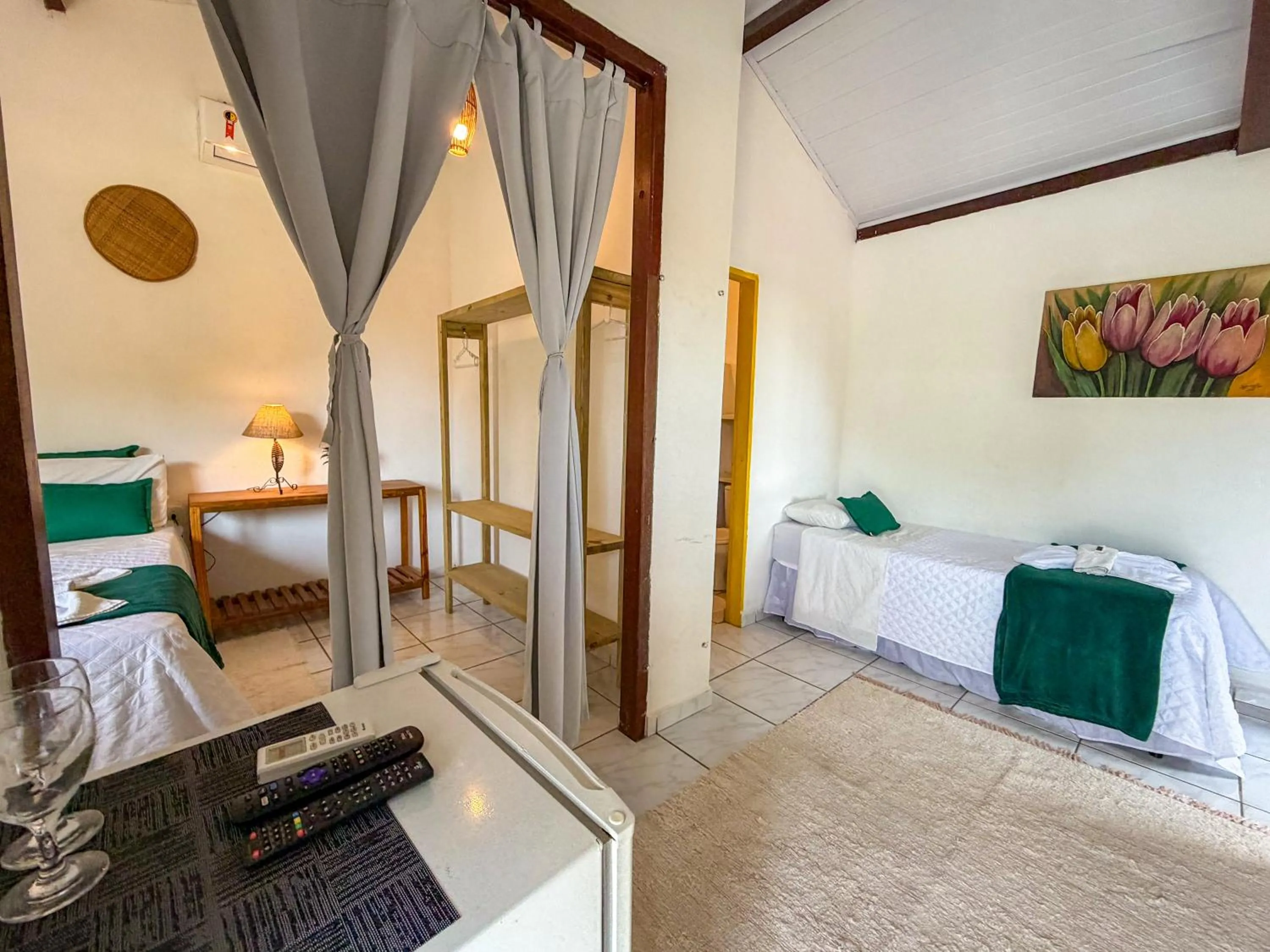 Bed in Pousada João Maria