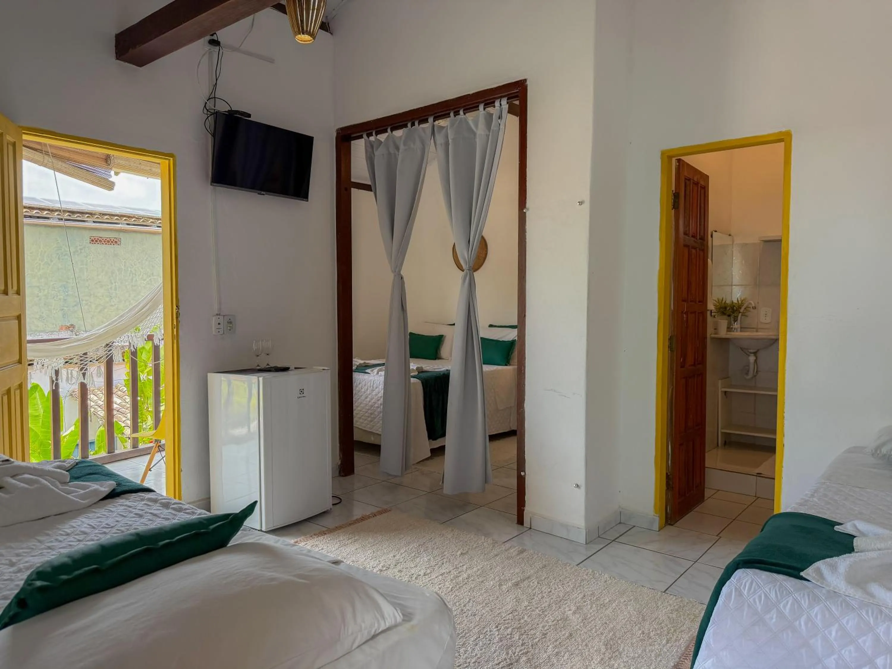 Bed in Pousada João Maria