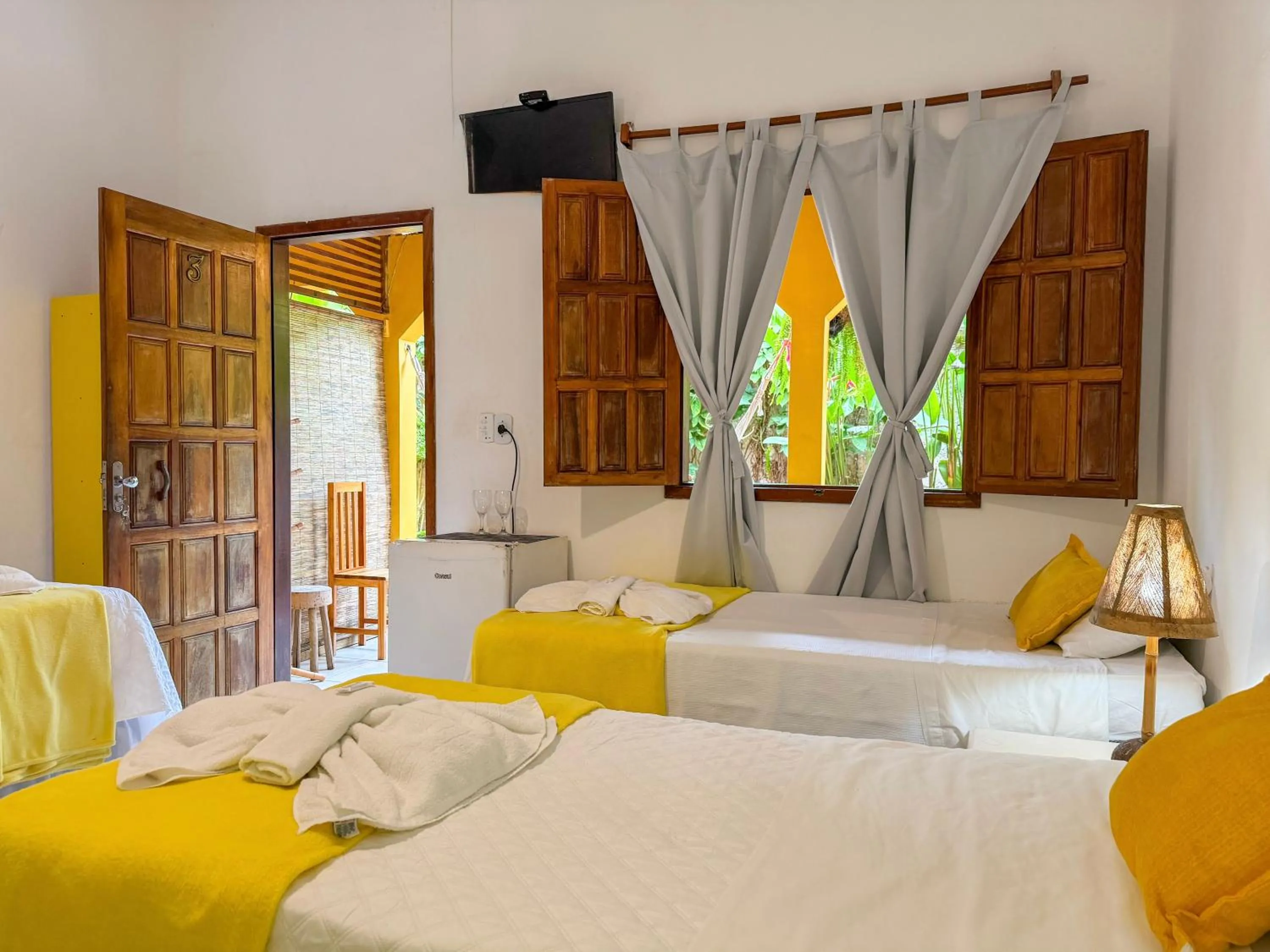 Bed in Pousada João Maria
