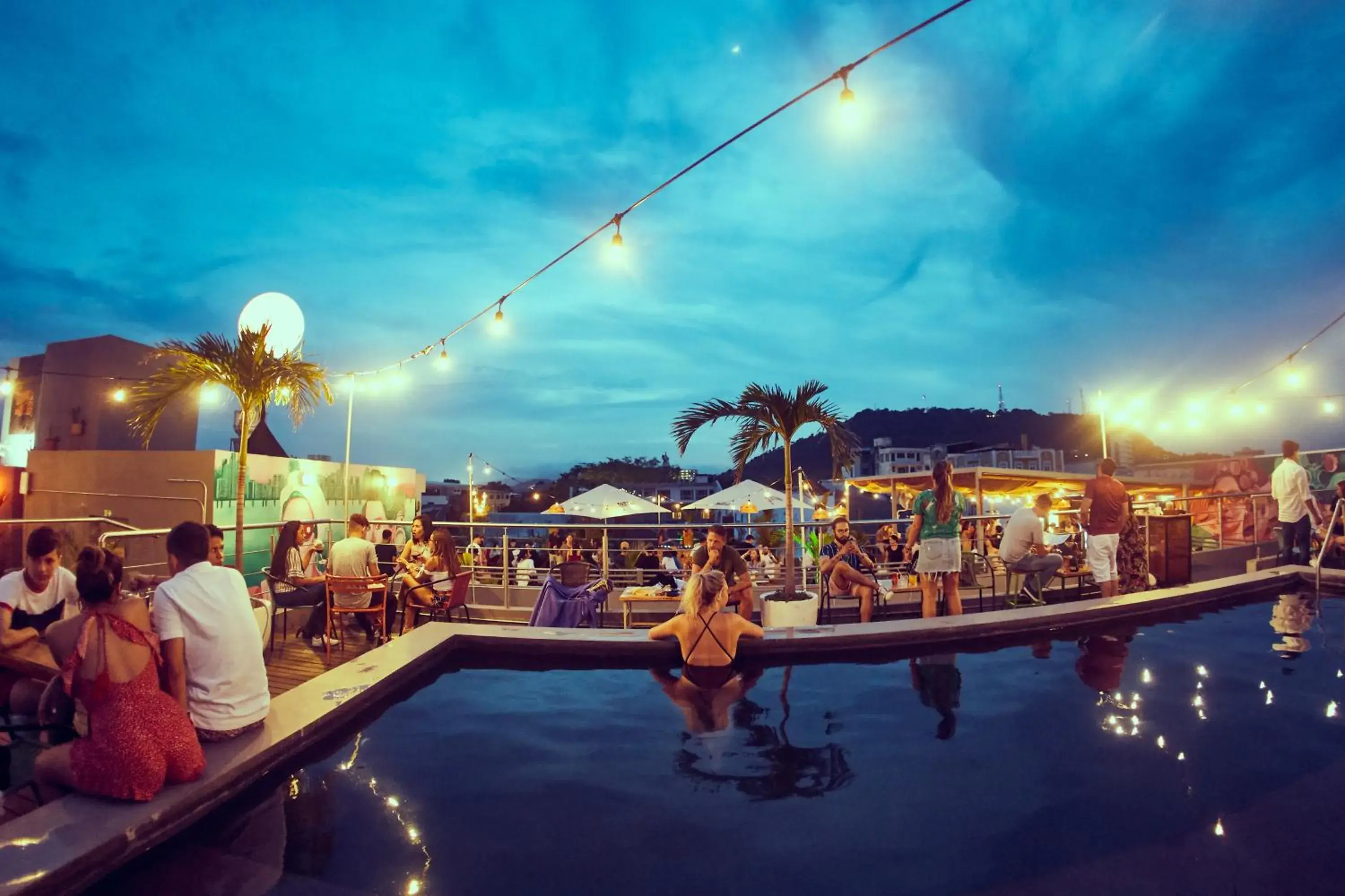 Swimming pool in Selina Casco Viejo Panama City Swimming pool in Selina Casco Viejo Panama City