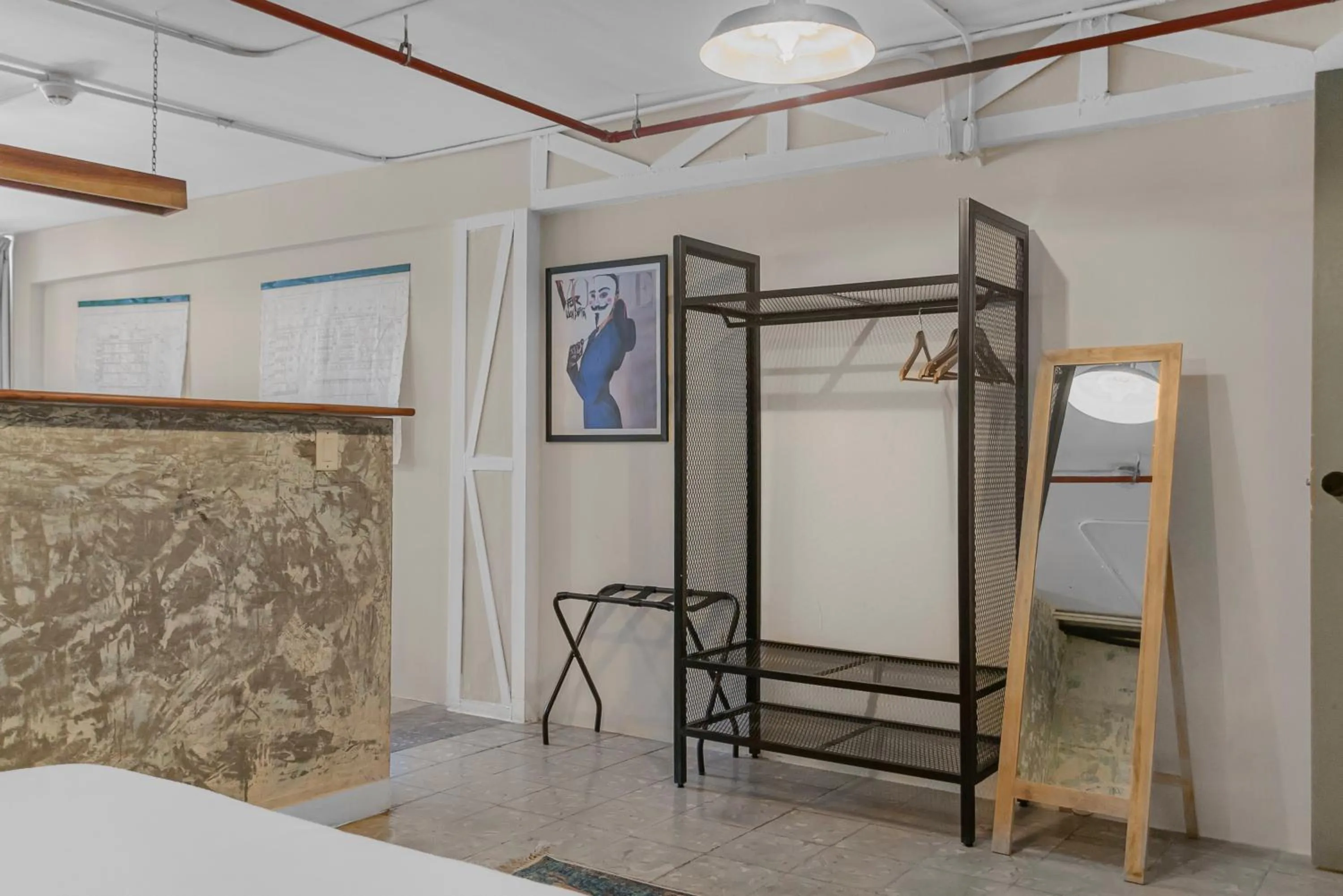 wardrobe, Bed in Selina Casco Viejo Panama City