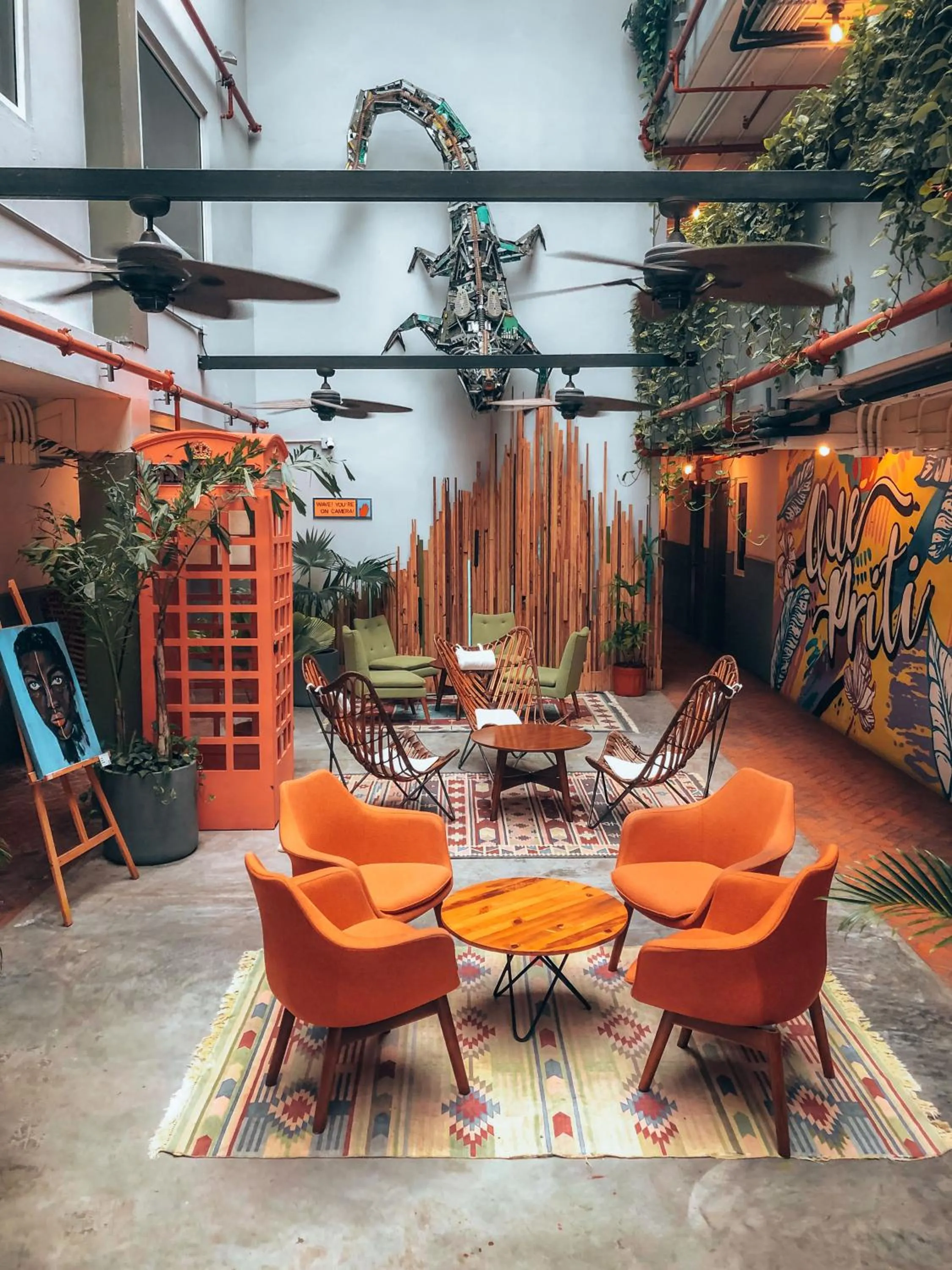 Seating area in Selina Casco Viejo Panama City