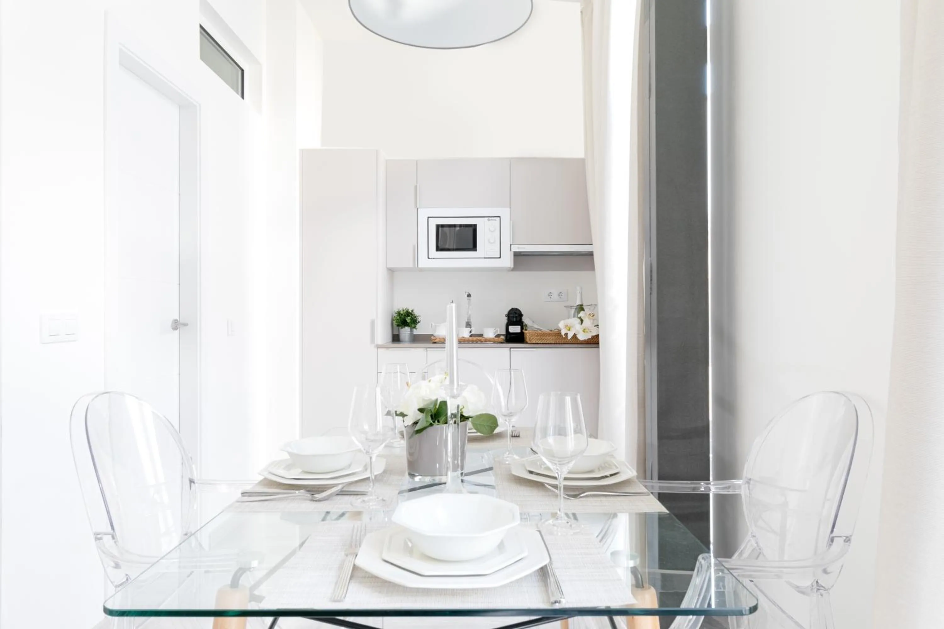 Kitchen or kitchenette in Apartamentos Soho Boutique Museo