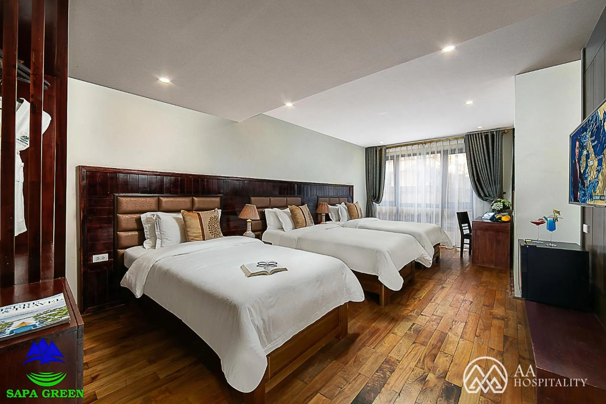 Bed in Sapa Green Hotel