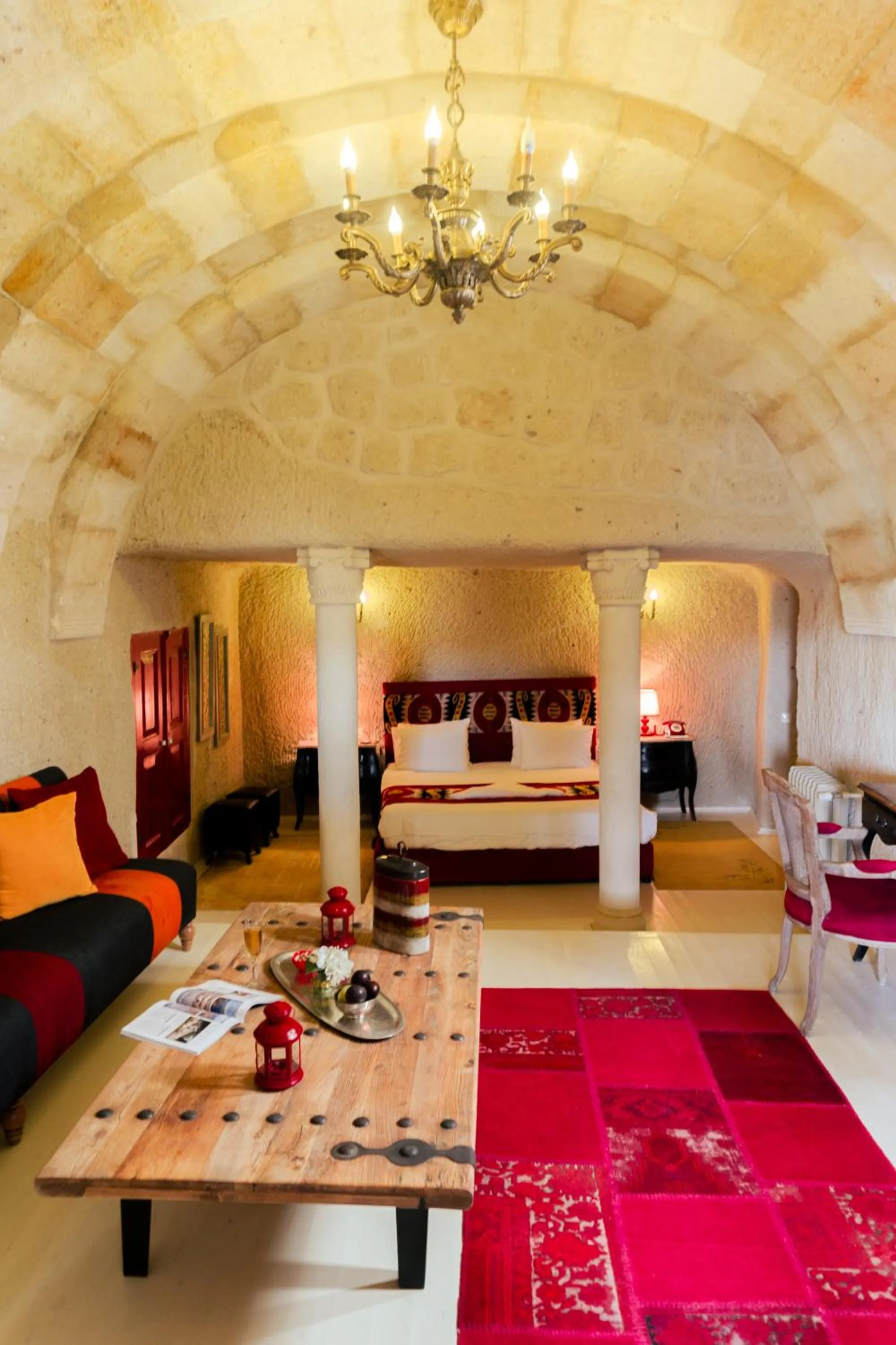 Bed in Hezen Cave Hotel