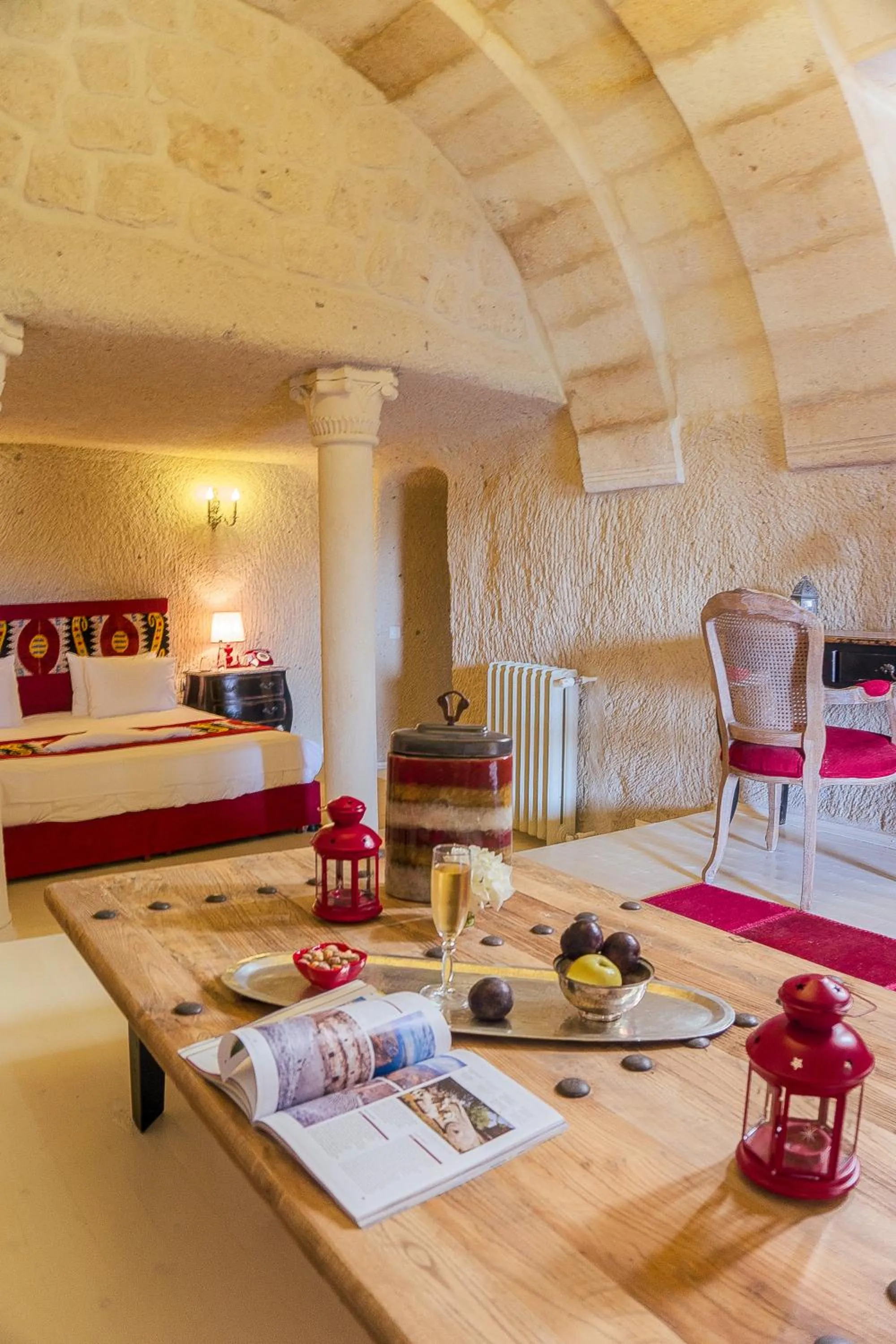 Bed in Hezen Cave Hotel