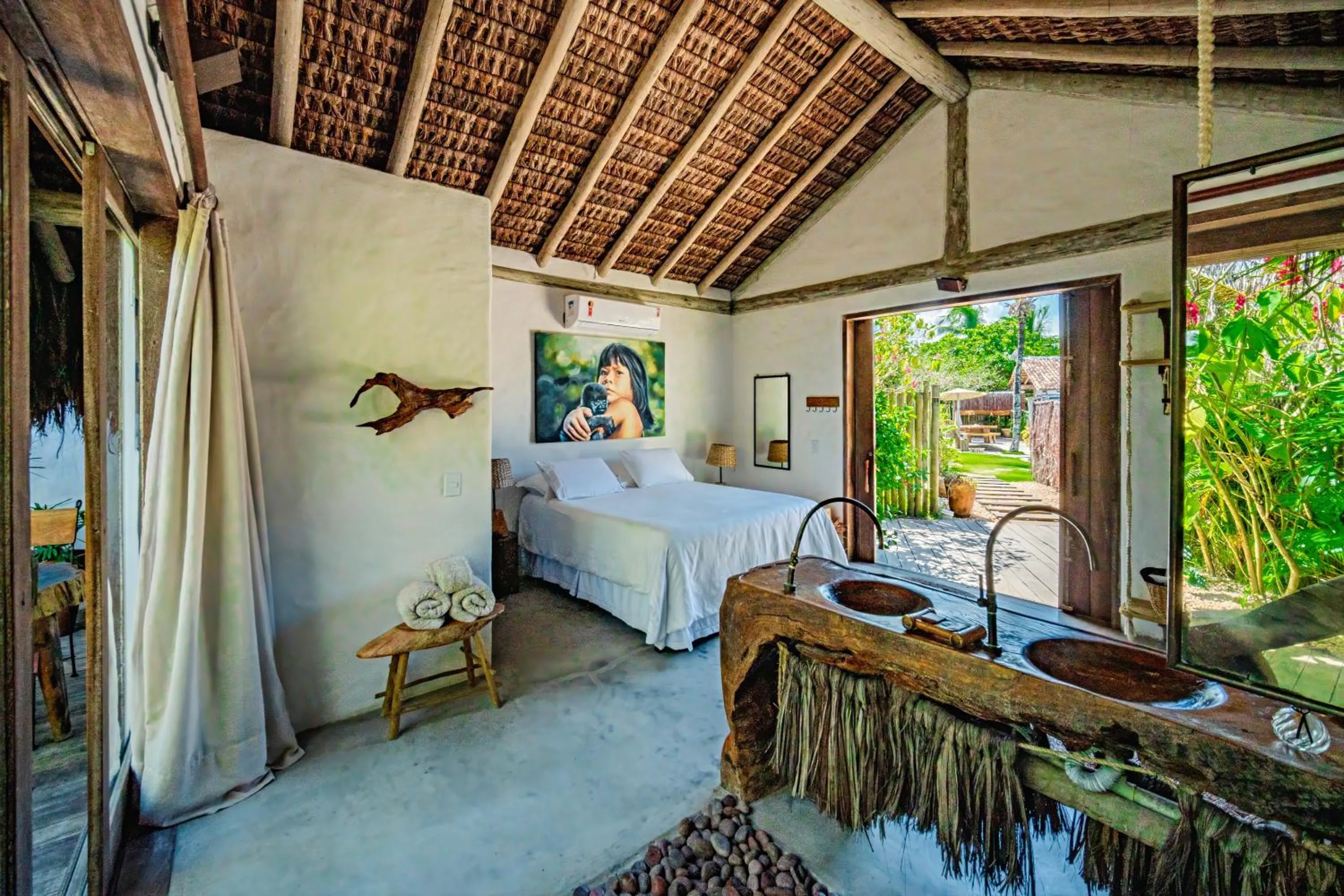 Bed in Villa Fulô