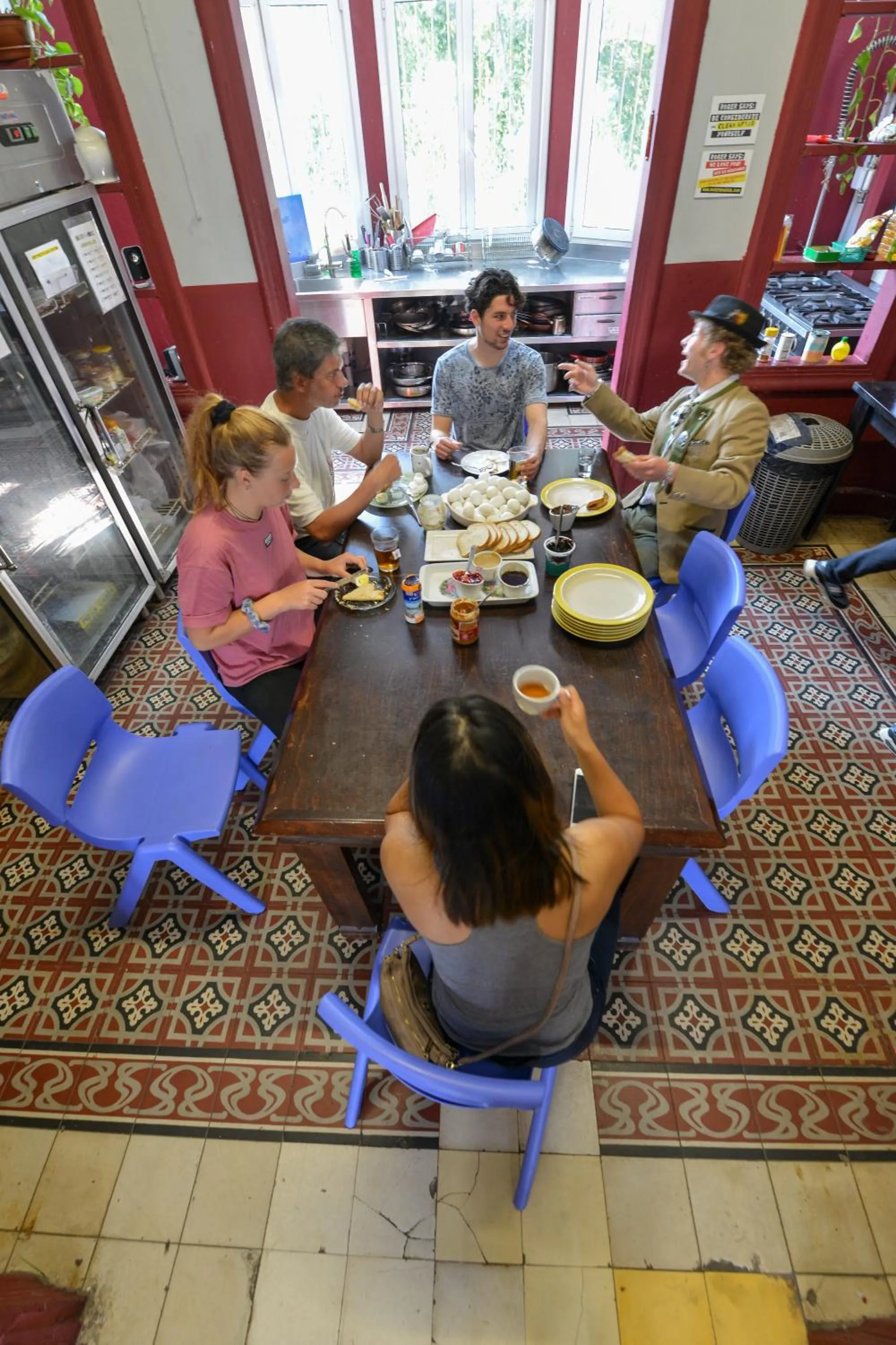 Breakfast in Roger's Hostel Tel Aviv (age 18-45)
