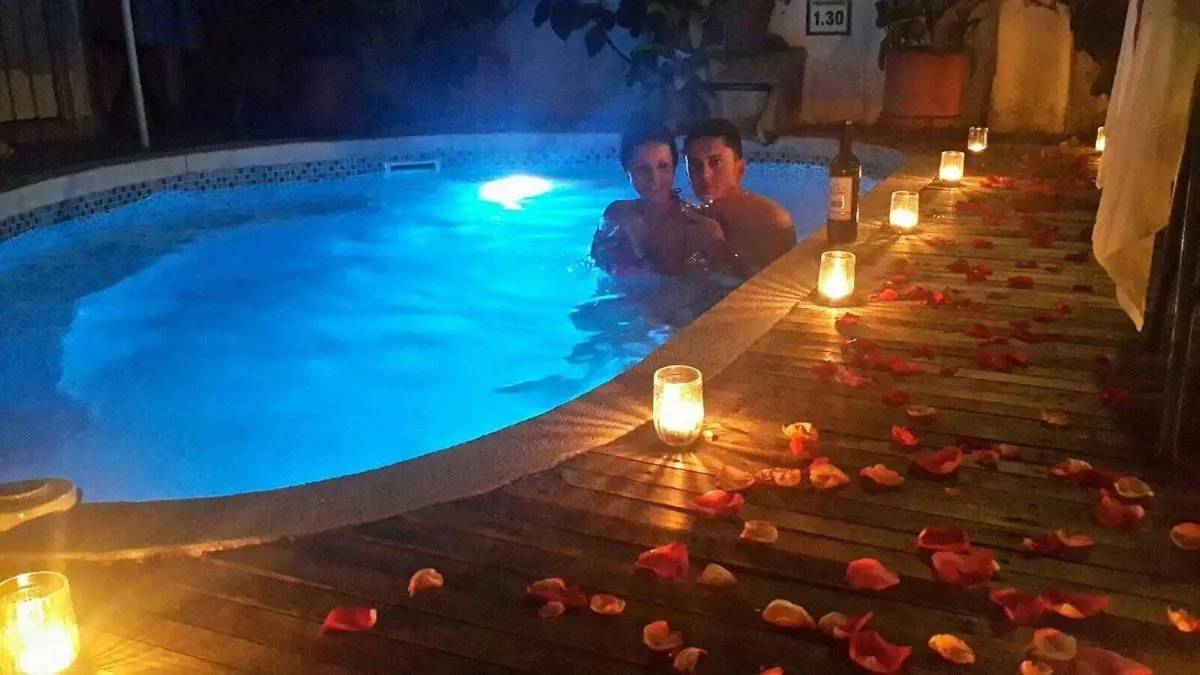 Swimming pool in Casa Hotel Jardin Azul