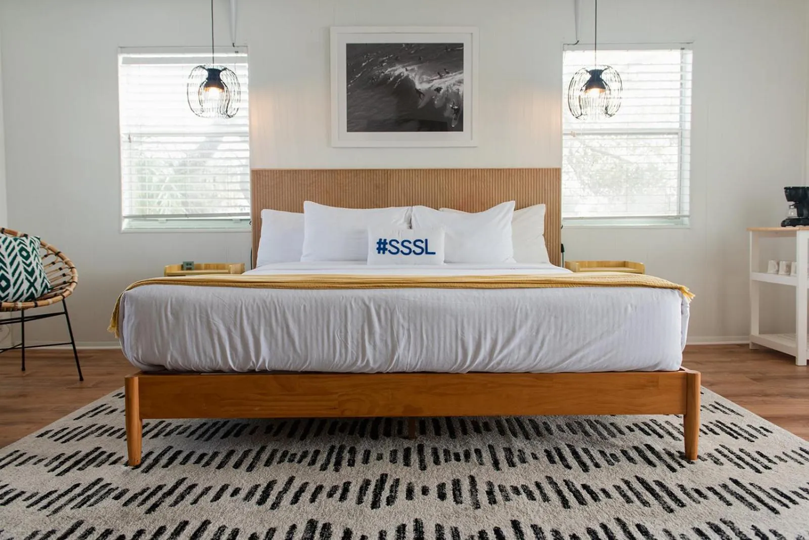 Bed in Seaspray Surf Lodge