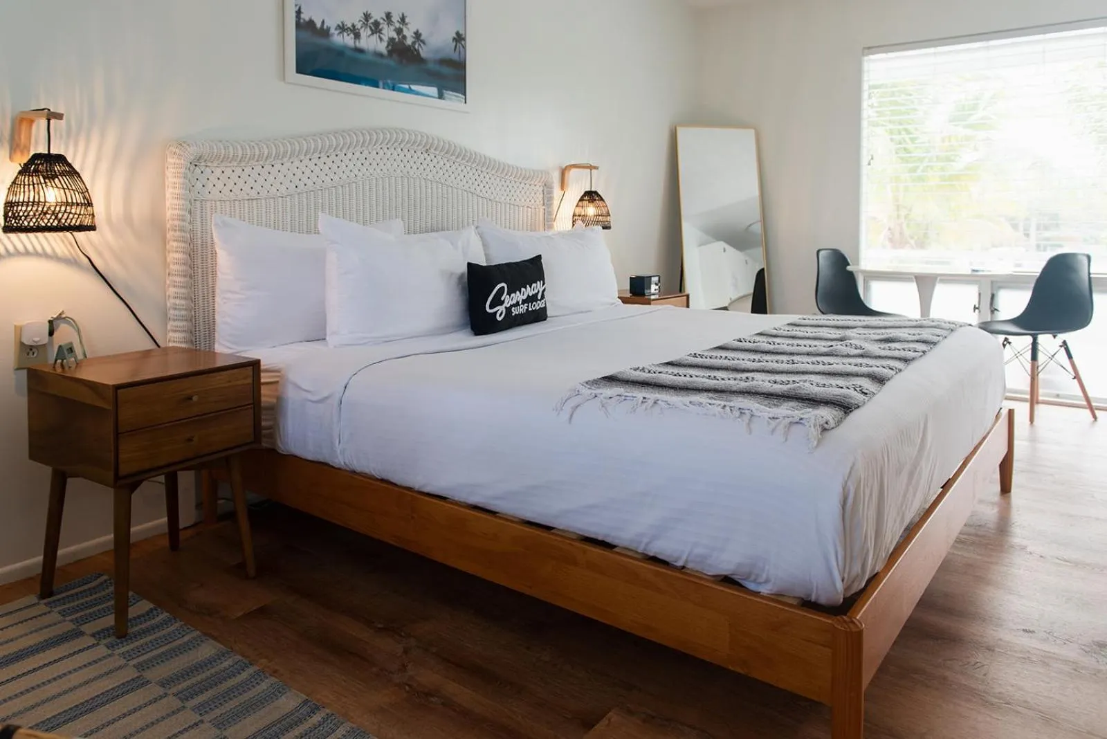 Bed in Seaspray Surf Lodge