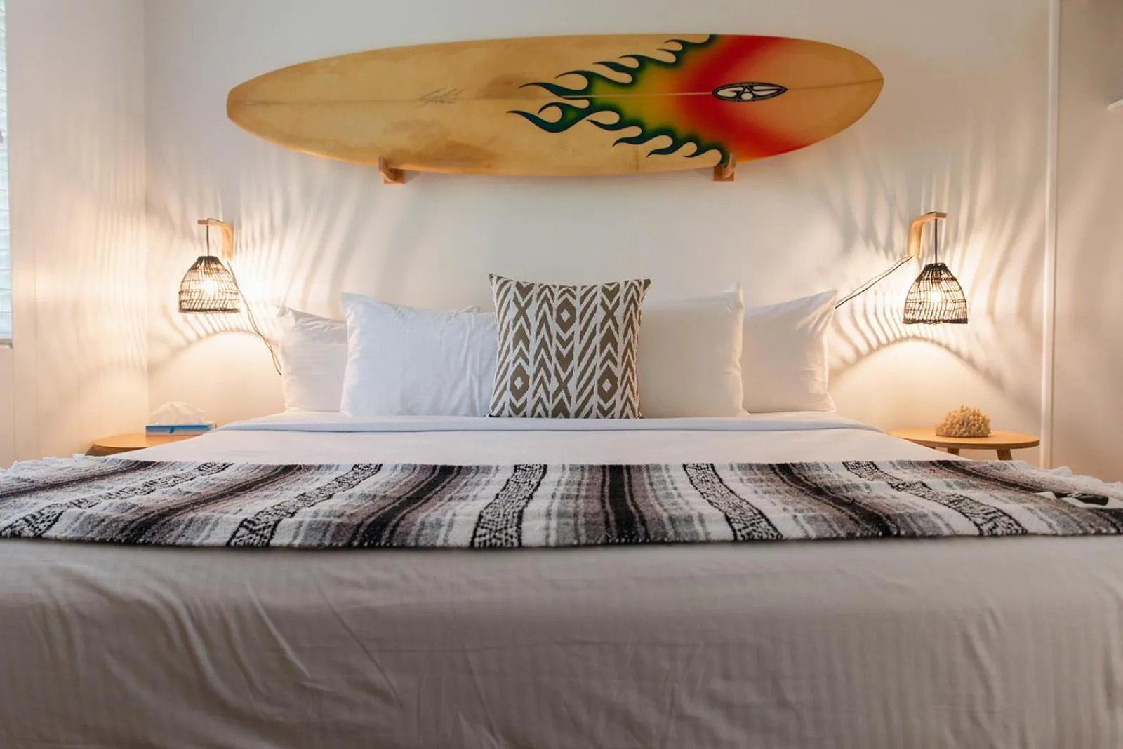 Bed in Seaspray Surf Lodge