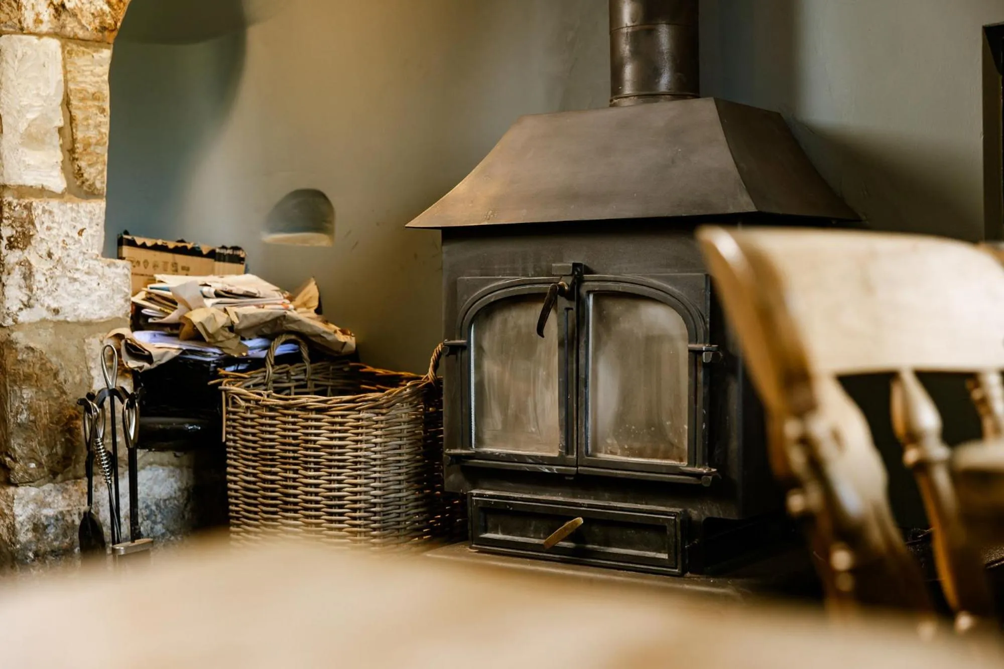 fireplace in The Sun Inn At Hook Norton