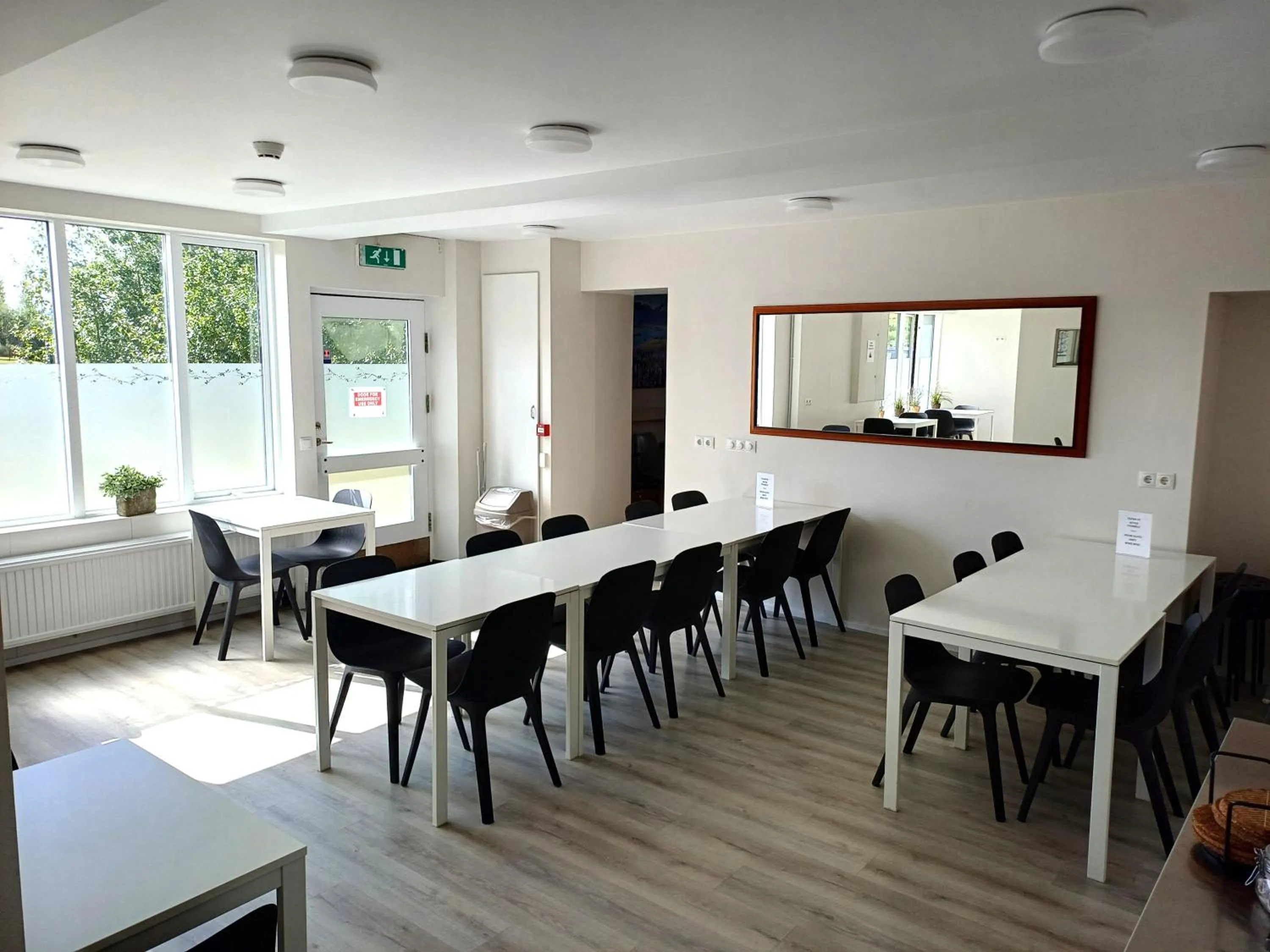 Communal kitchen in Lyngás Guesthouse