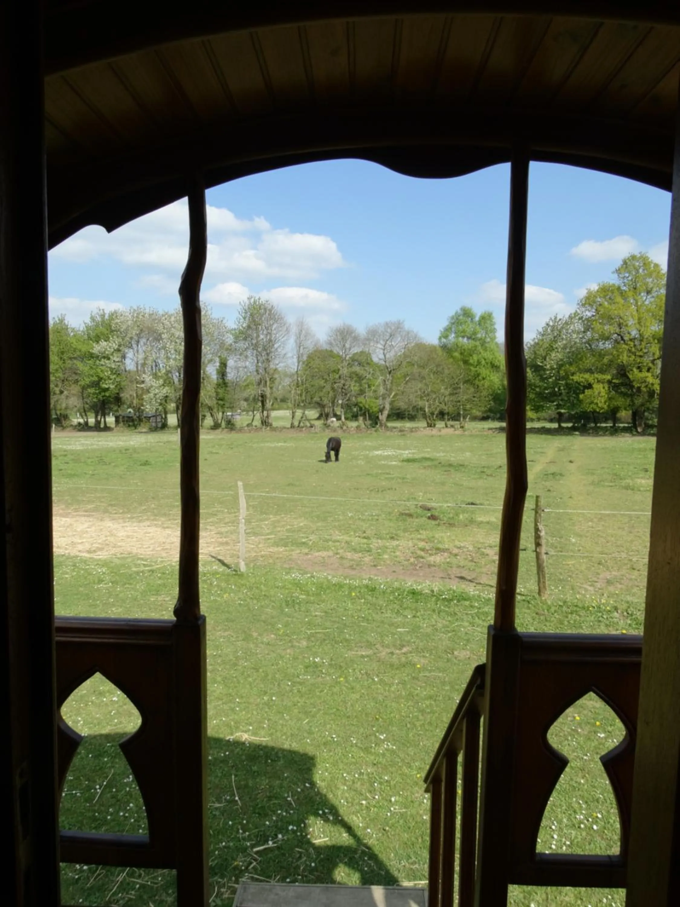 Garden view in Une roulotte et des chevaux