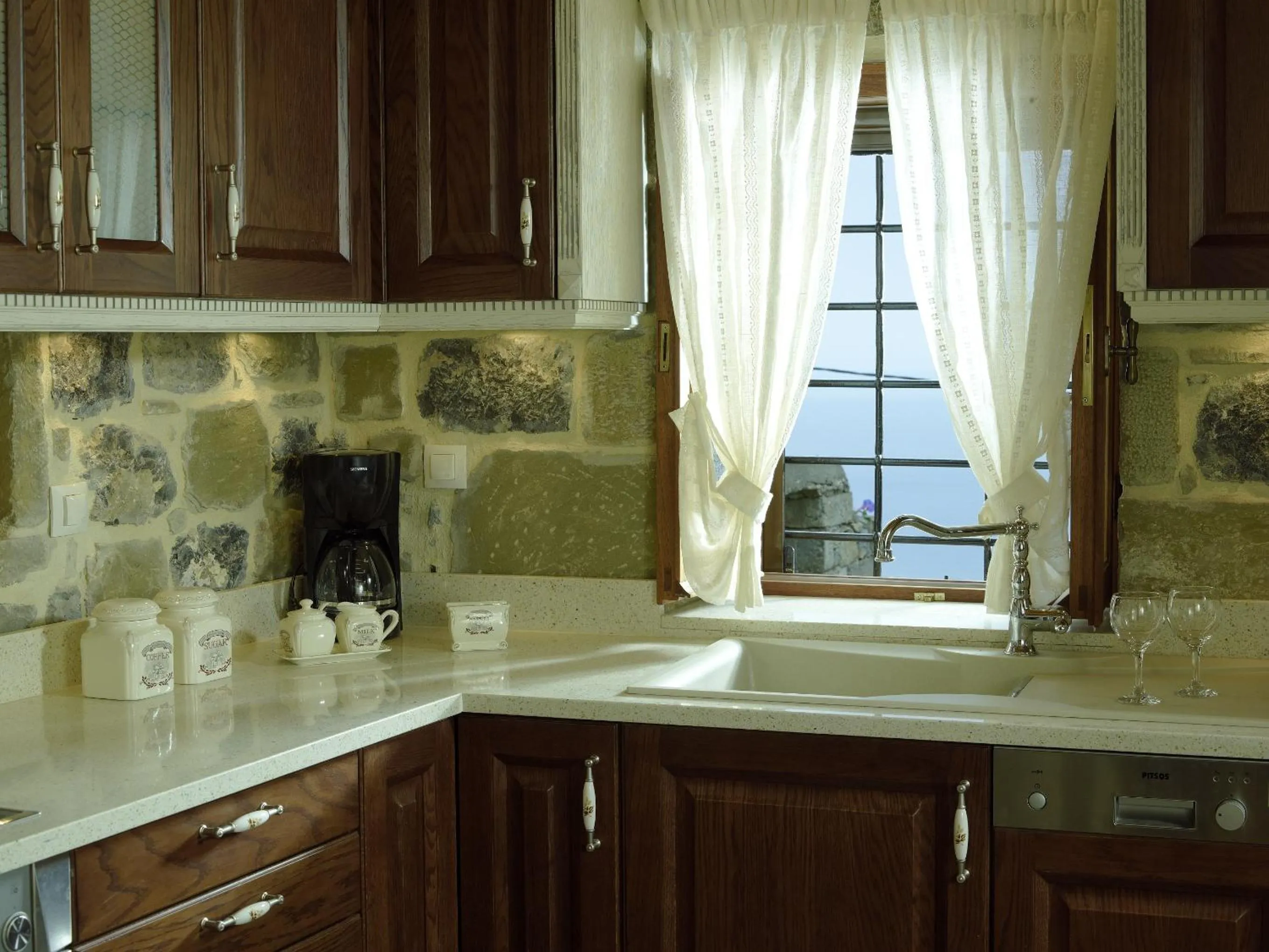 Kitchen or kitchenette in Diktynna Traditional Villas