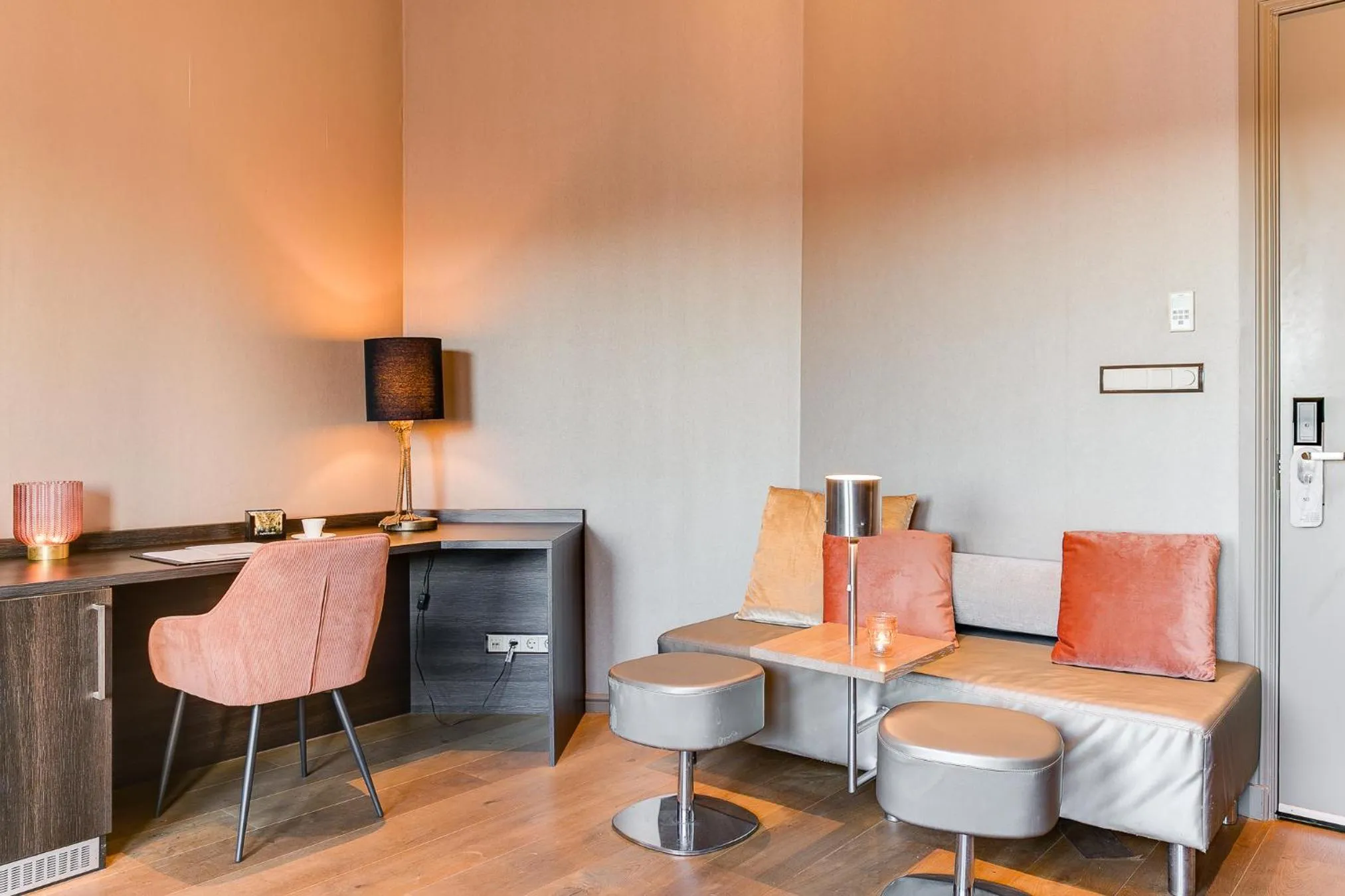 Seating area in Brasss Hotel Suites