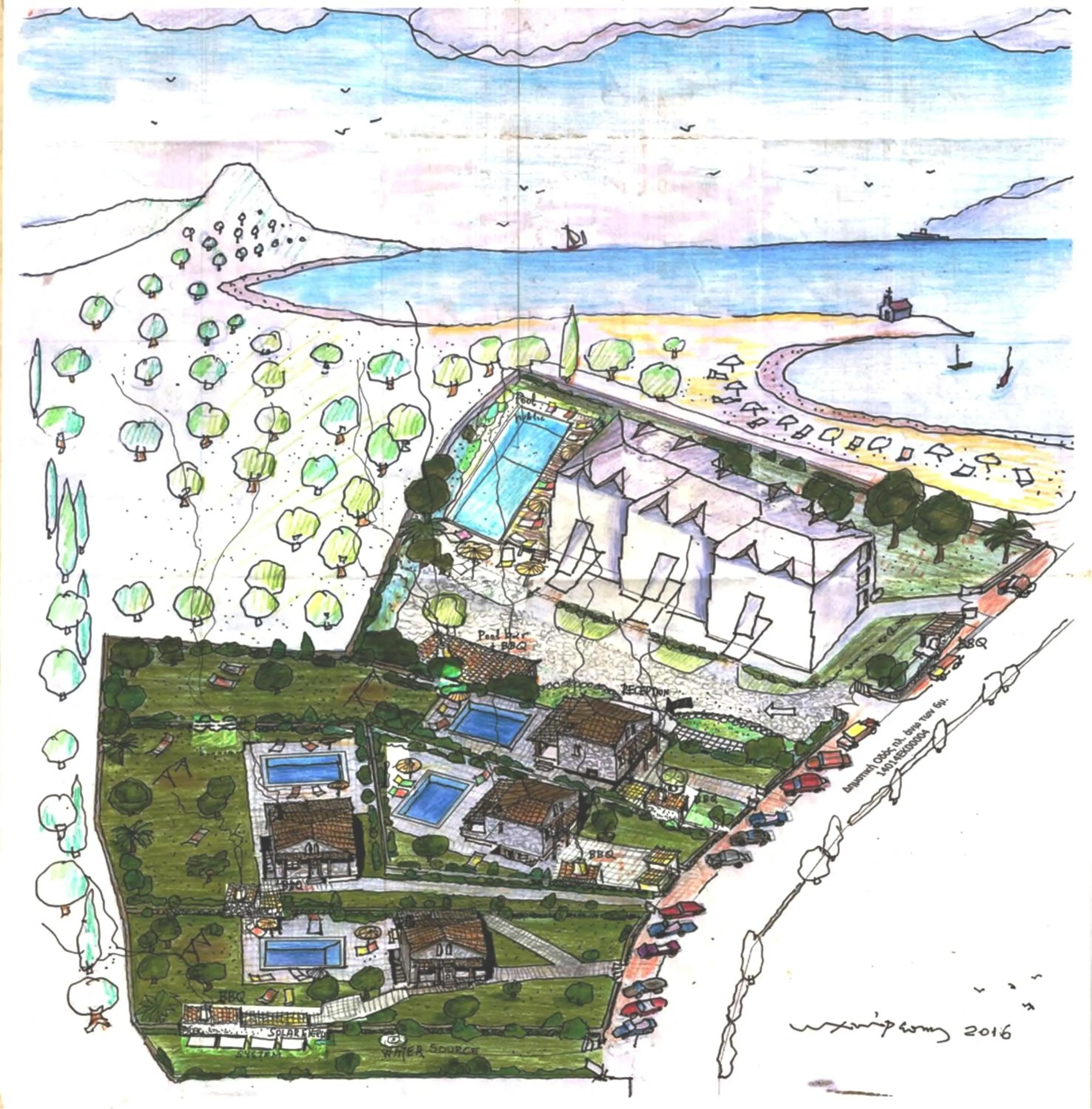 Bird's eye view in Alegria Villas Complex