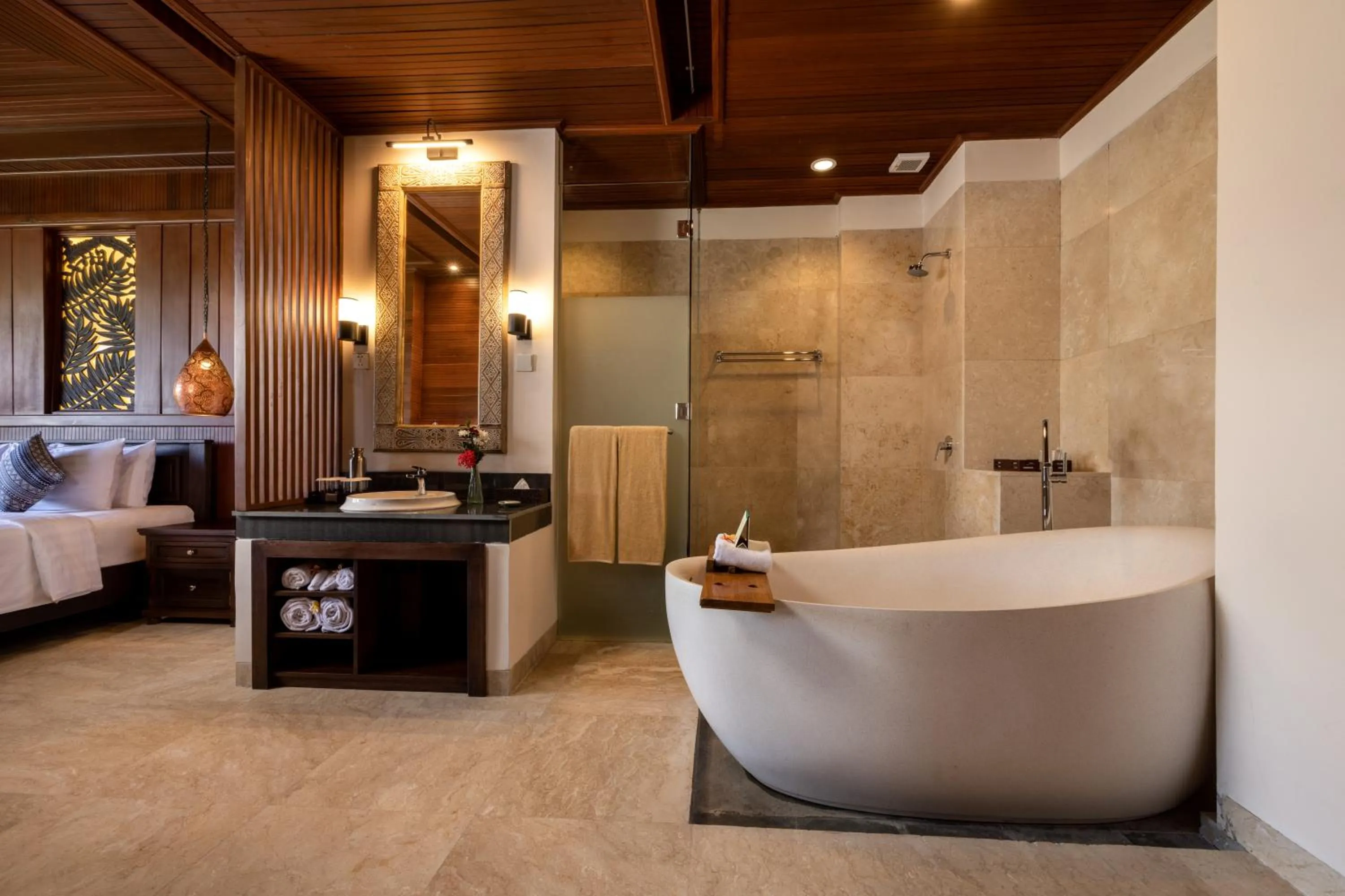 Bathroom, Bed in Bali Tropic Resort & Spa - CHSE Certified