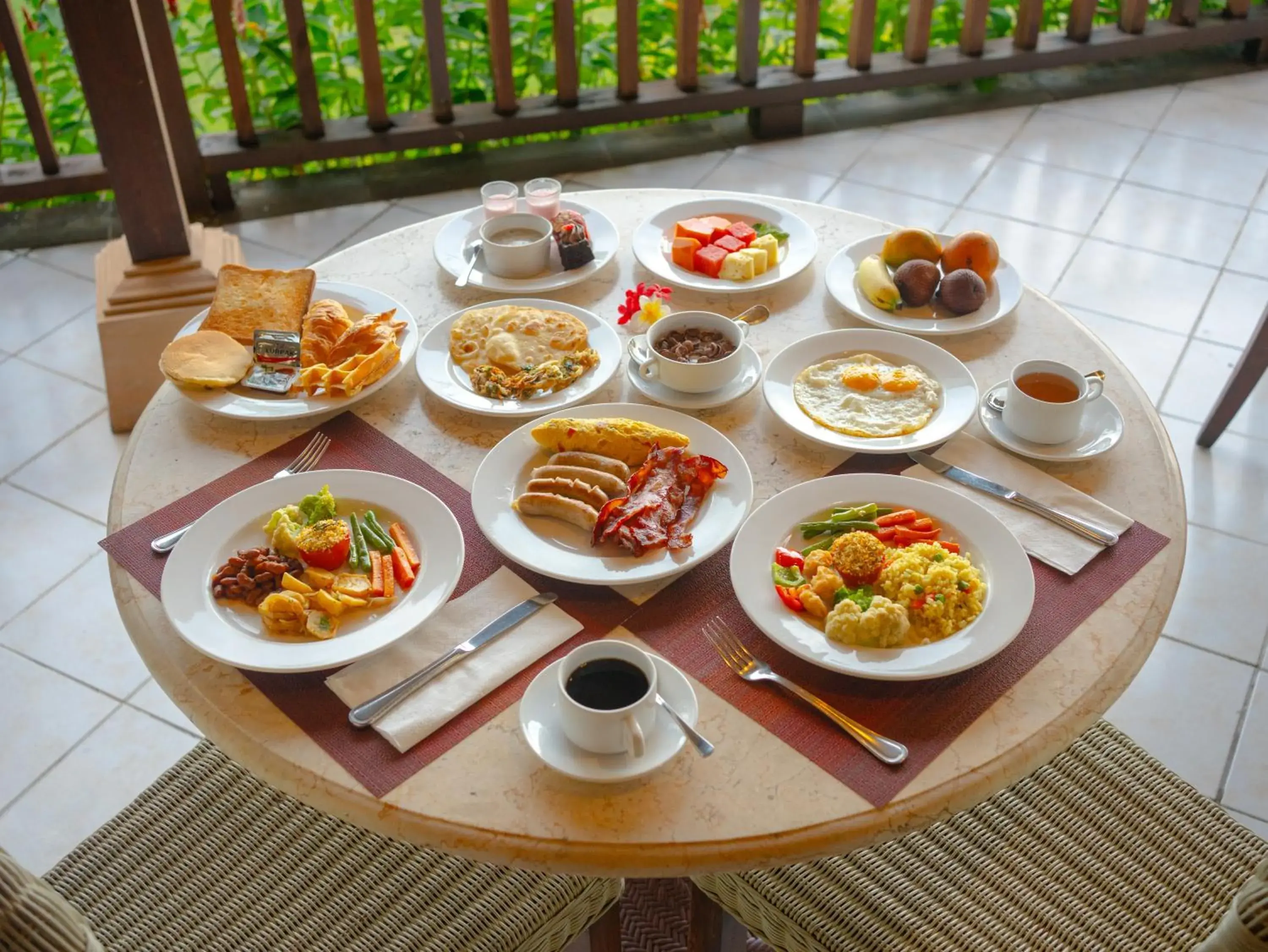 American breakfast in Bali Tropic Resort & Spa - CHSE Certified American breakfast in Bali Tropic Resort & Spa - CHSE Certified