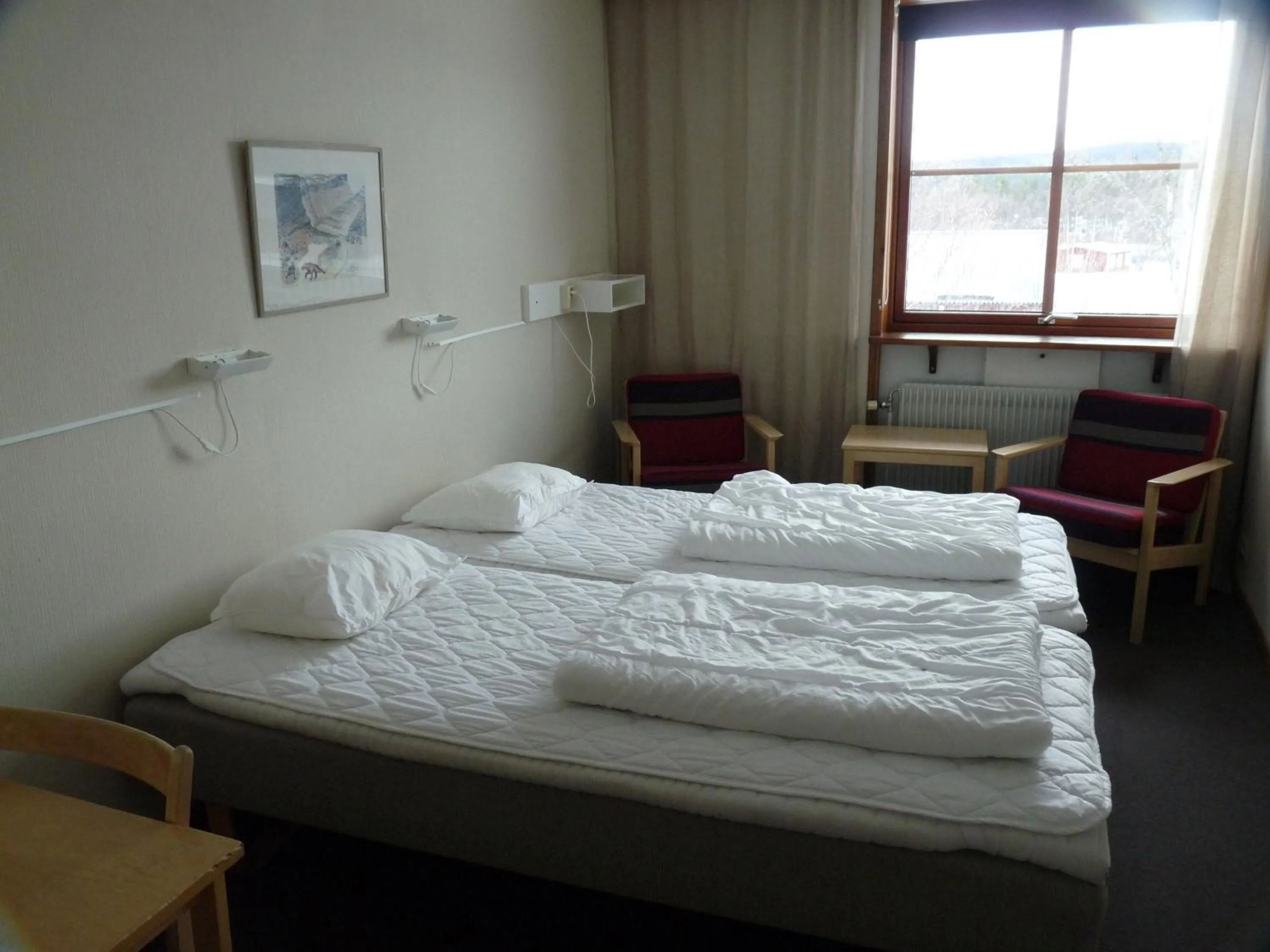 Bed in Vålådalens Fjällstation