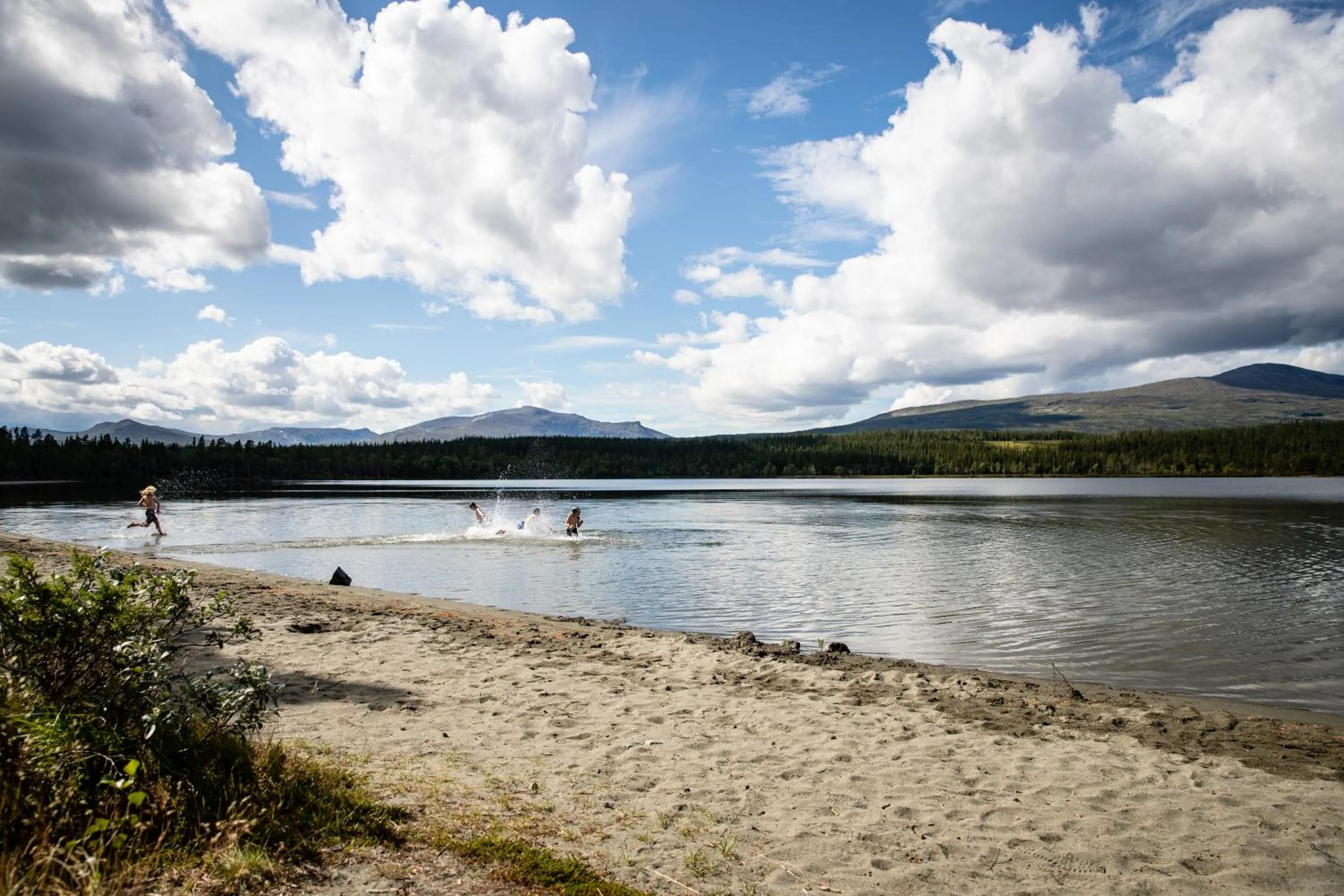 Beach in Vålådalens Fjällstation