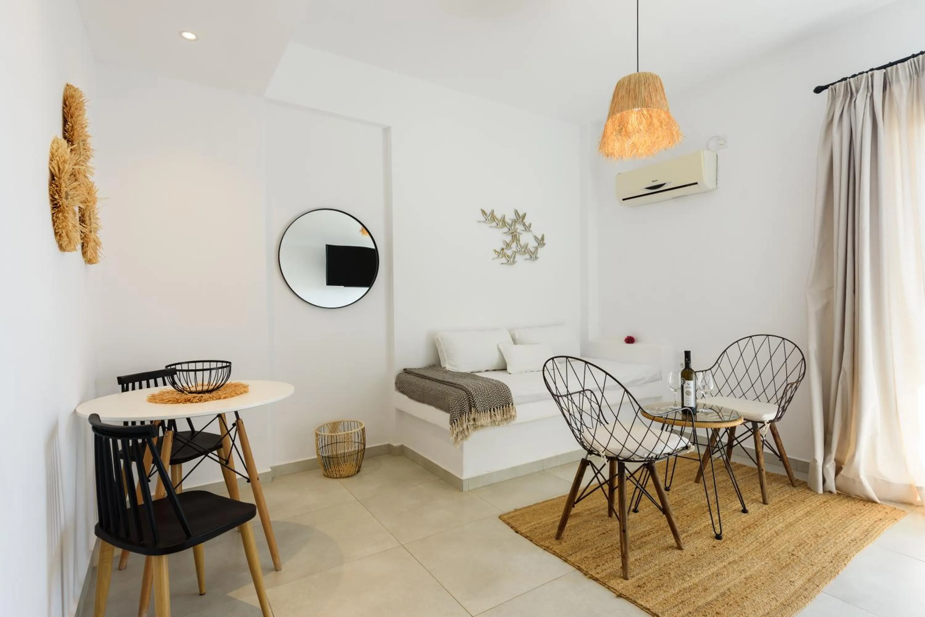 Seating area in Anixis Studios Aliki Paros