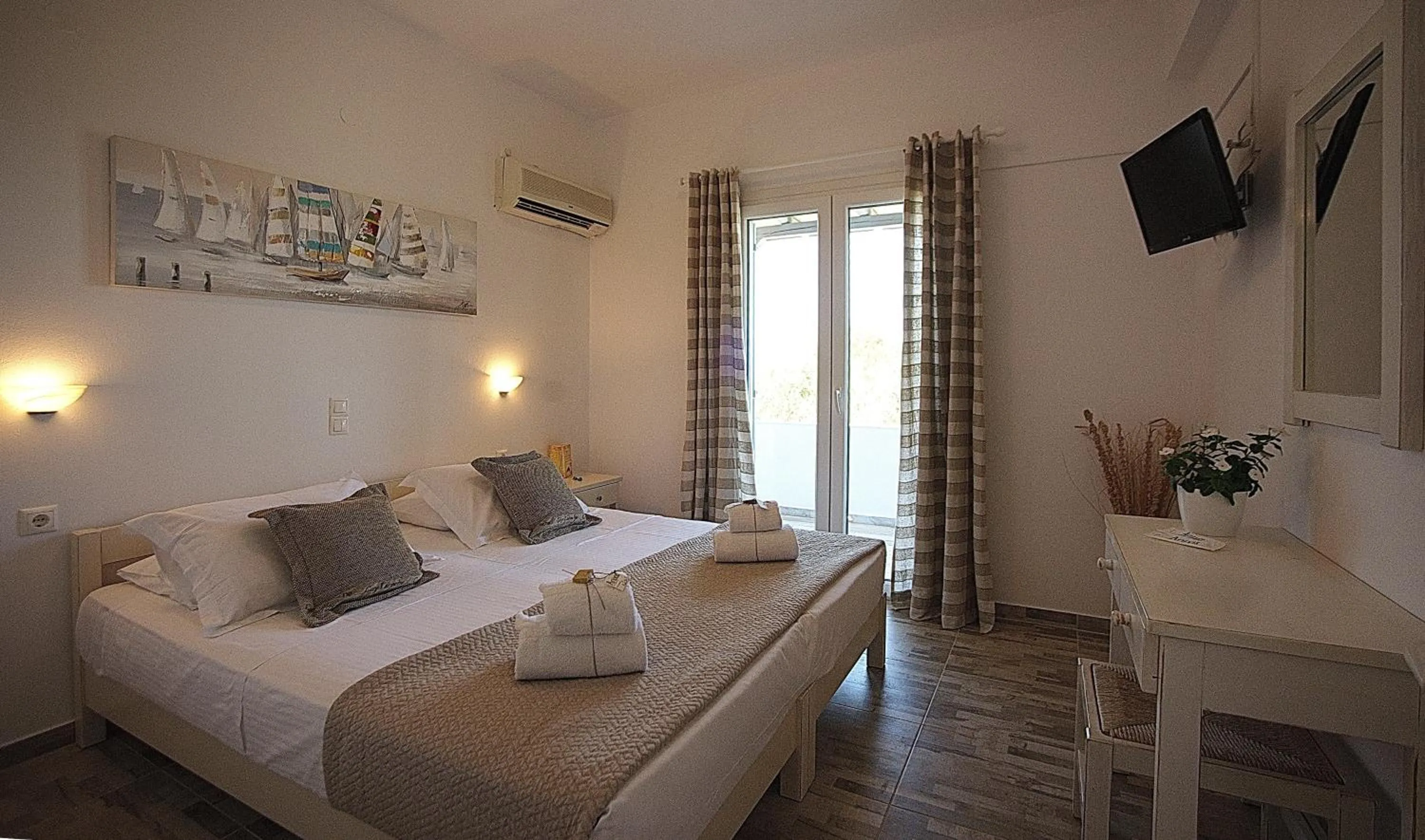 Bedroom, Bed in Anixis Studios Aliki Paros