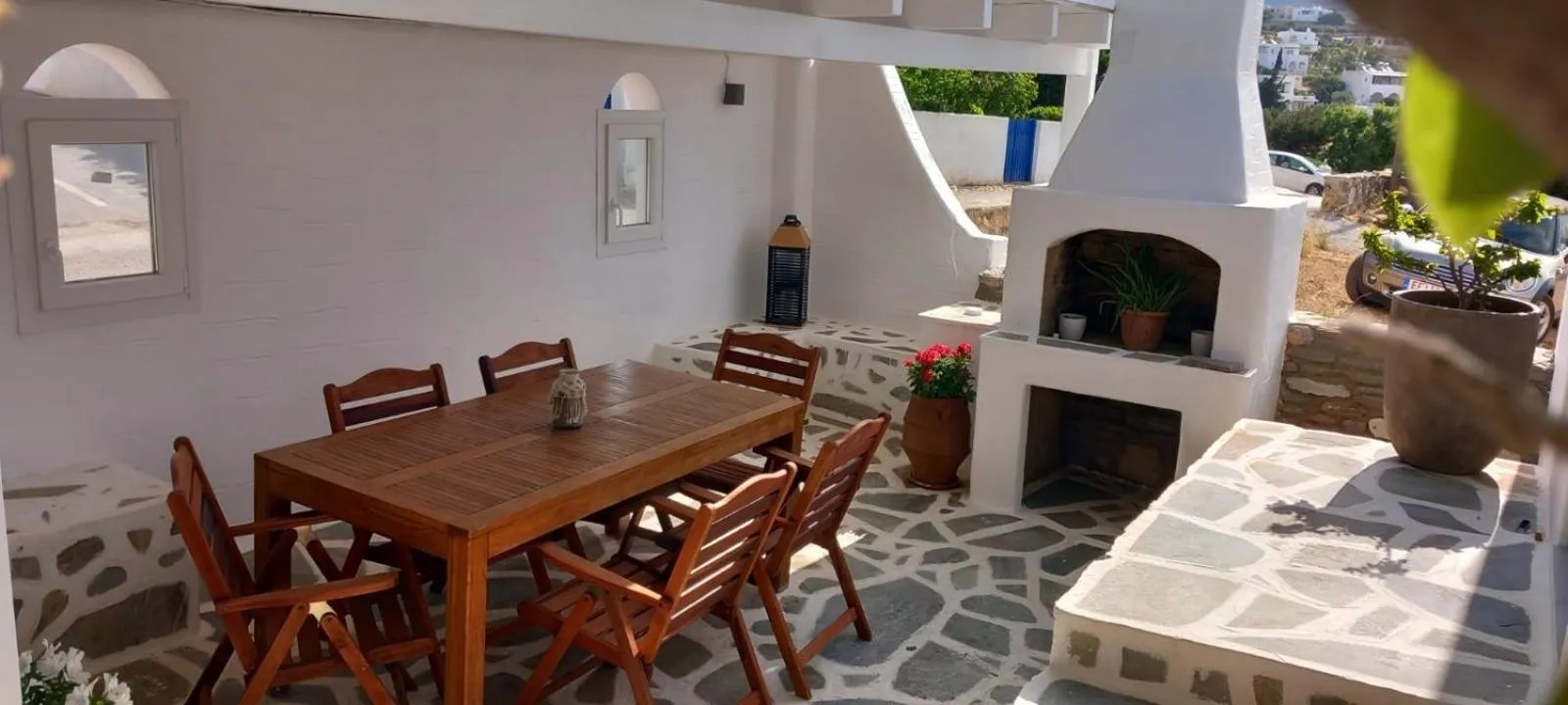 Patio in Anixis Studios Aliki Paros