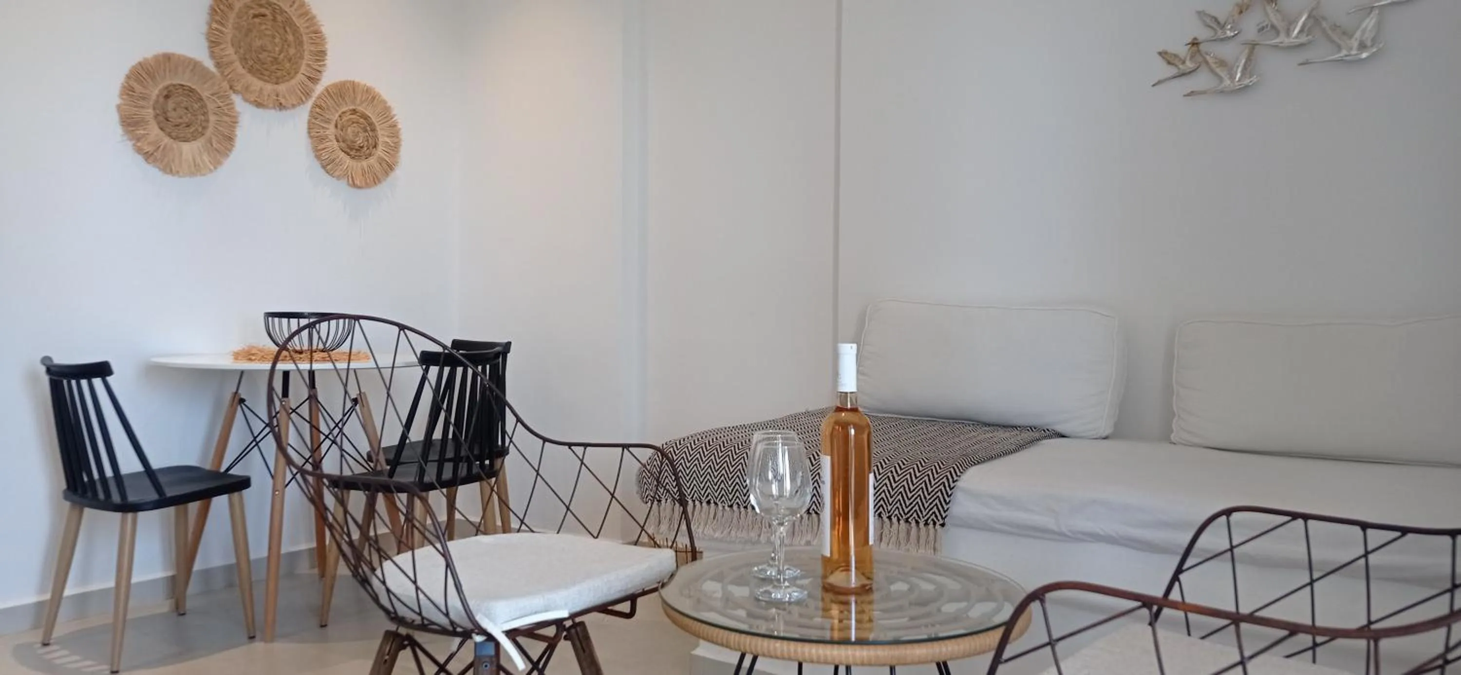 Bed in Anixis Studios Aliki Paros