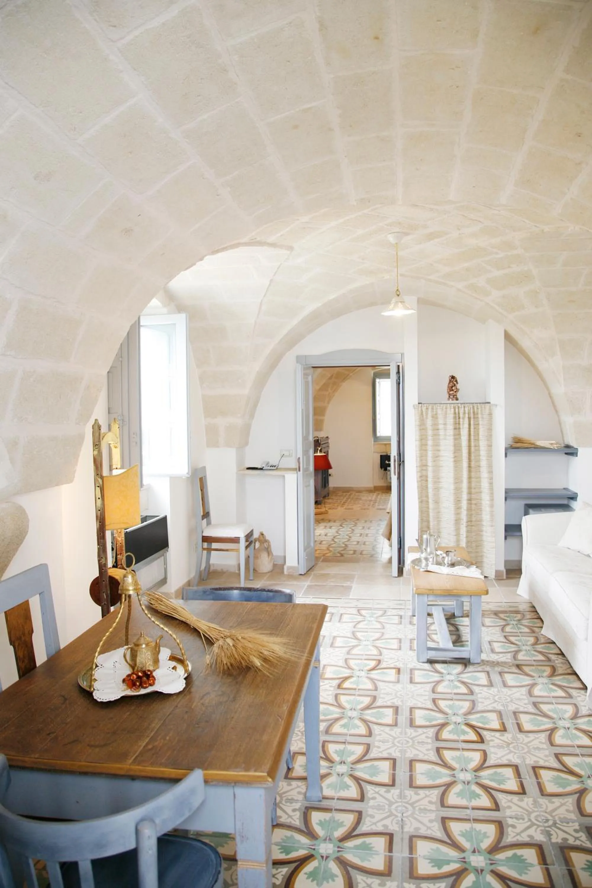 Seating area in Masseria Montenapoleone