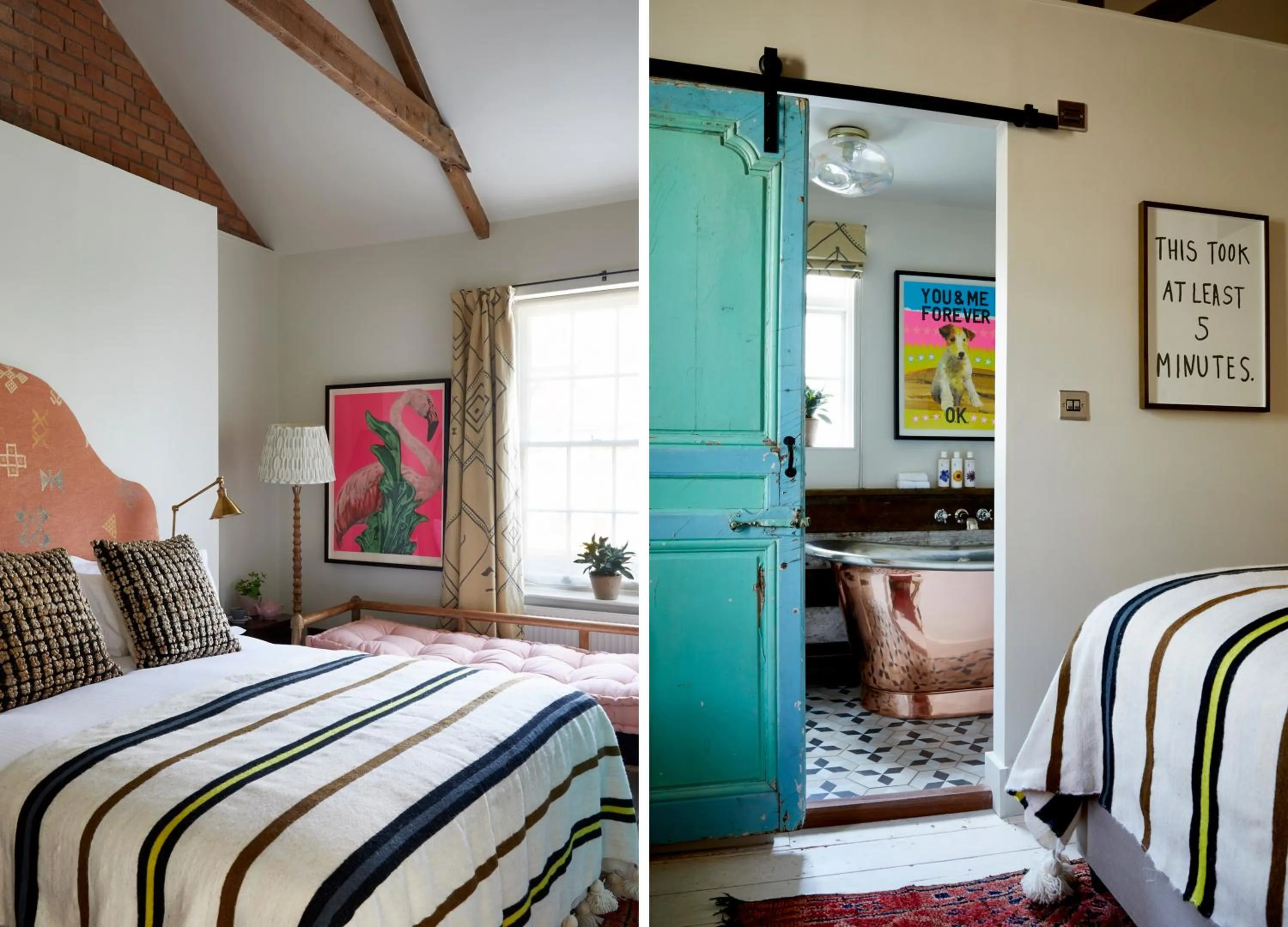 Bed in Artist Residence Cornwall