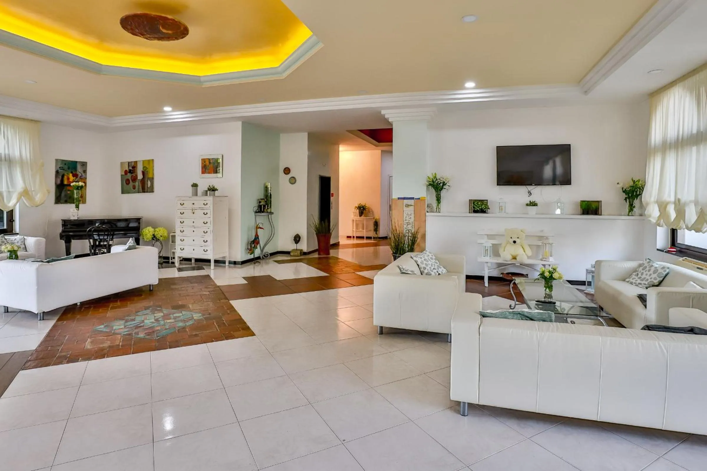 Communal lounge/ TV room in Hotel Delfa