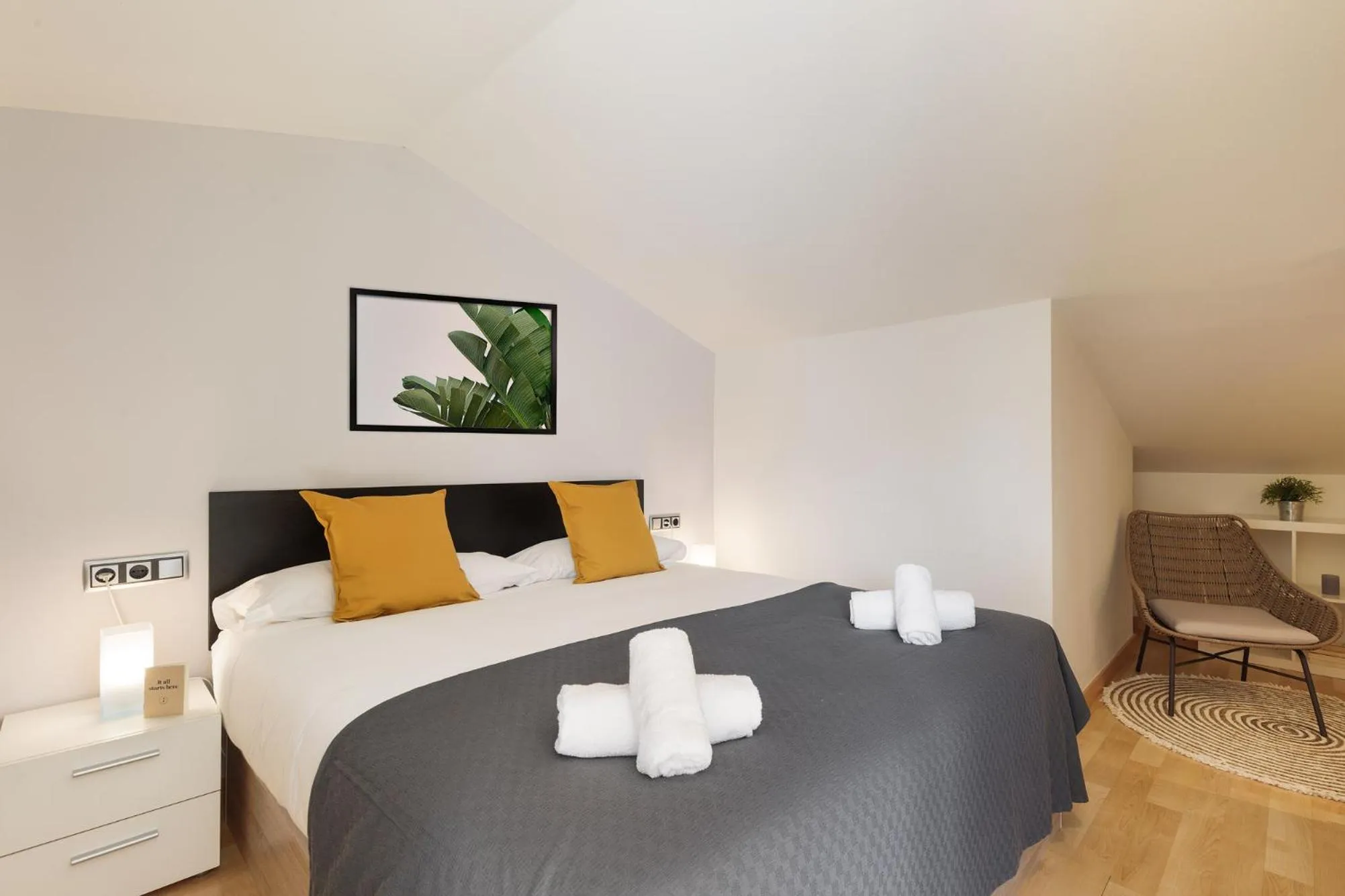 Bed in Lucas House Apartments by Sitges Group