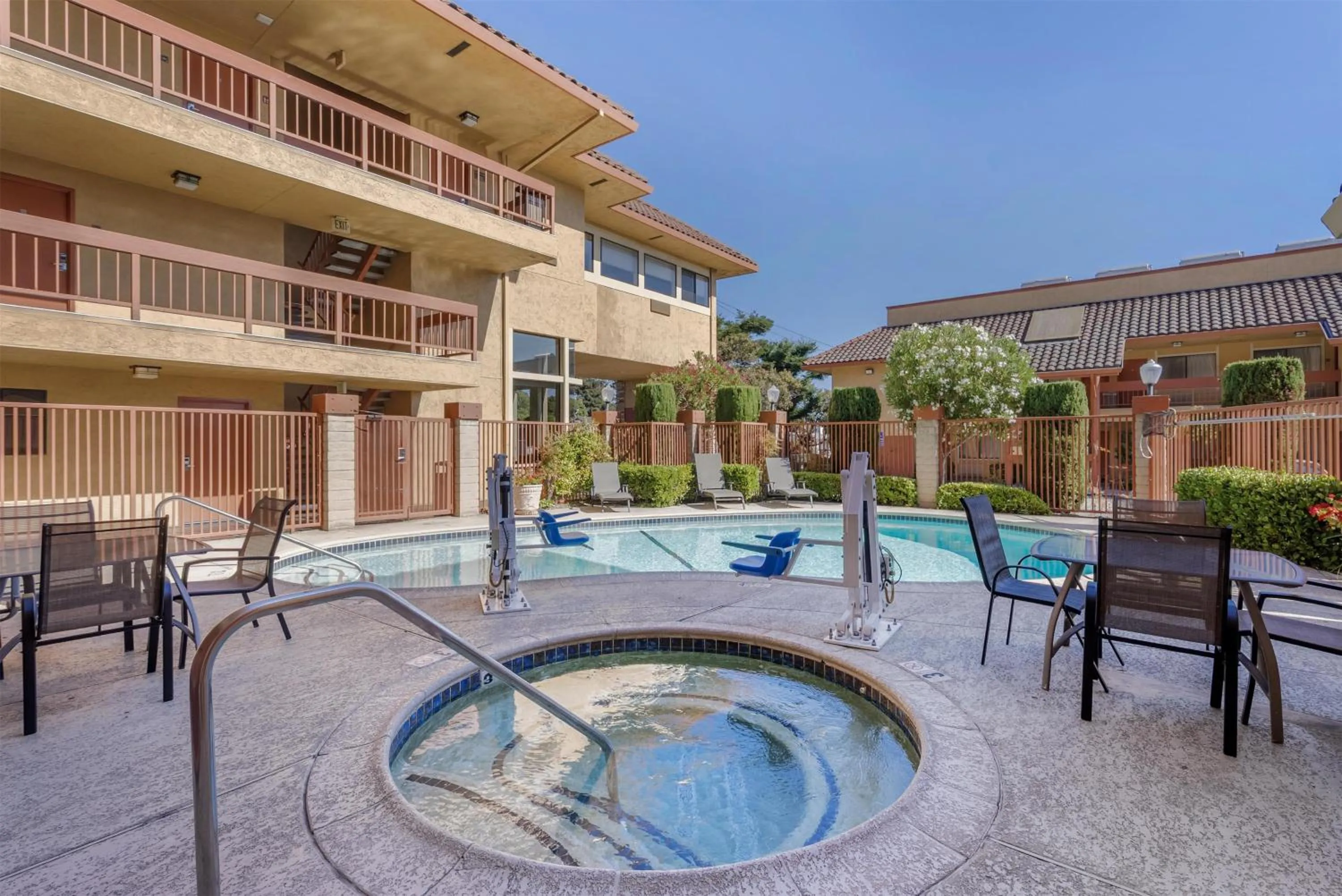 Pool view in Best Western PLUS Inn of Hayward