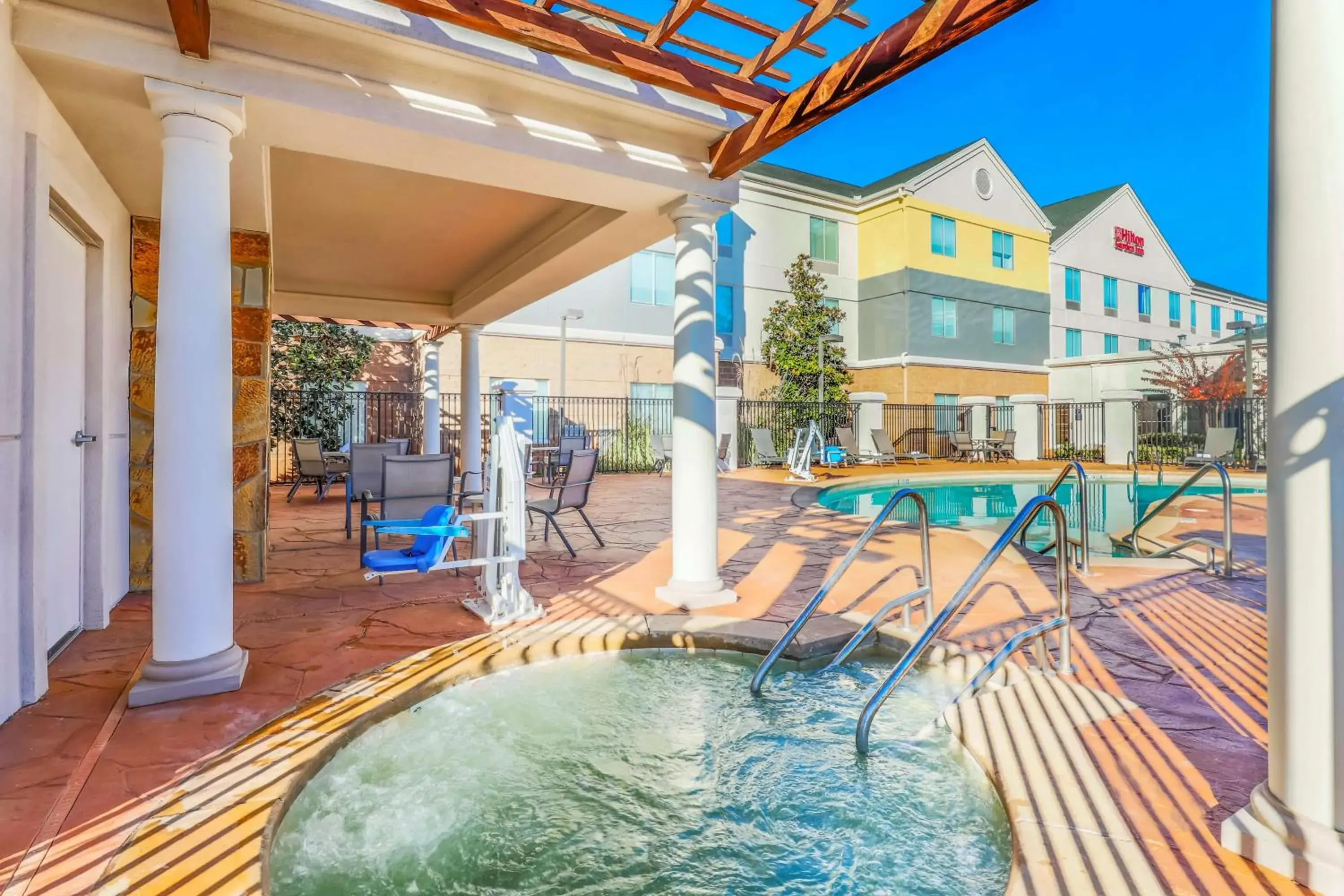 Pool view in Hilton Garden Inn Norman Pool view in Hilton Garden Inn Norman