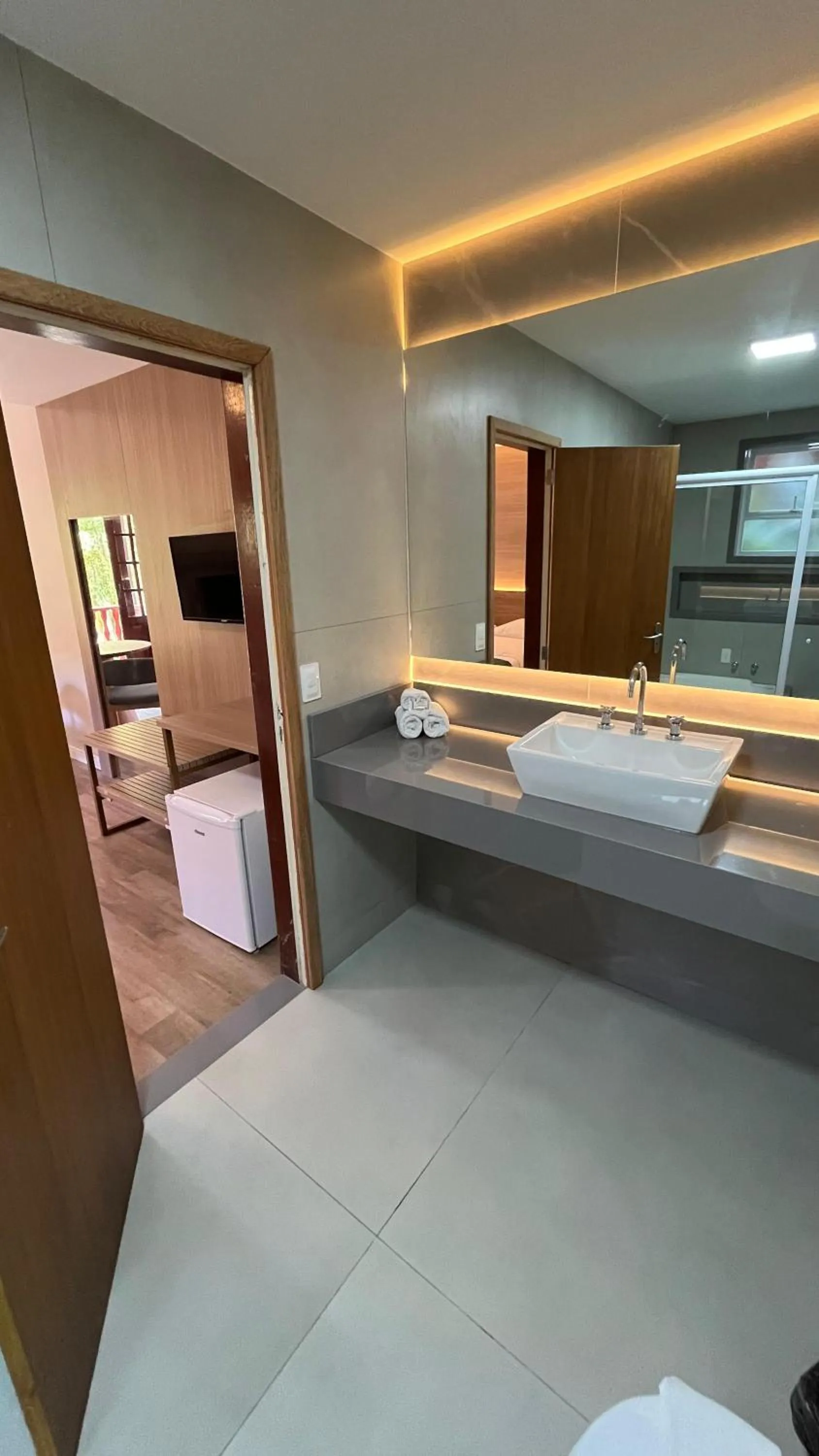 Bathroom, Bed in Hotel Vila Verde