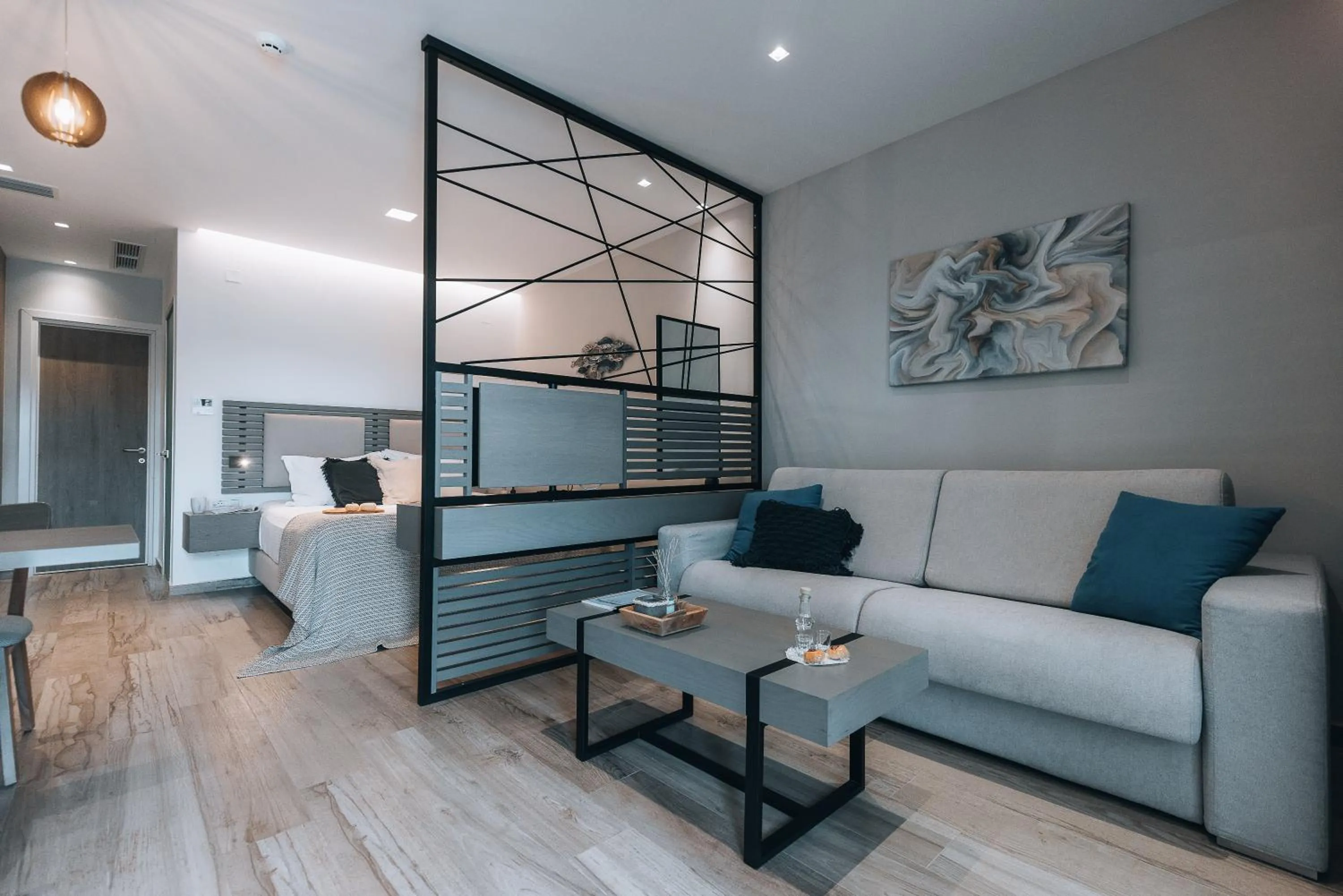 Seating area, Bed in Seascape Luxury Residences