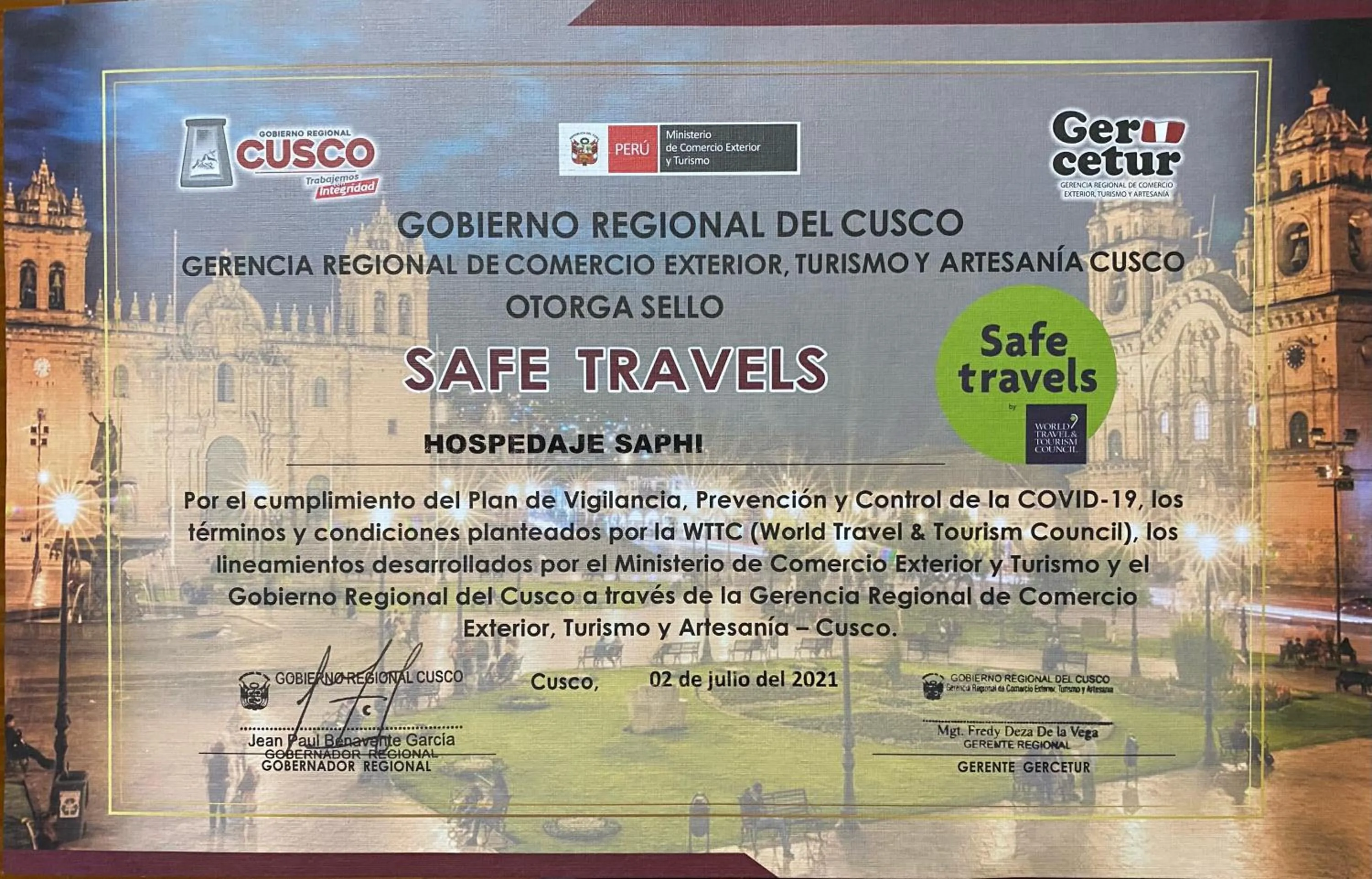 Logo/Certificate/Sign in Saphi Inn Cusco - Excelente ubicación