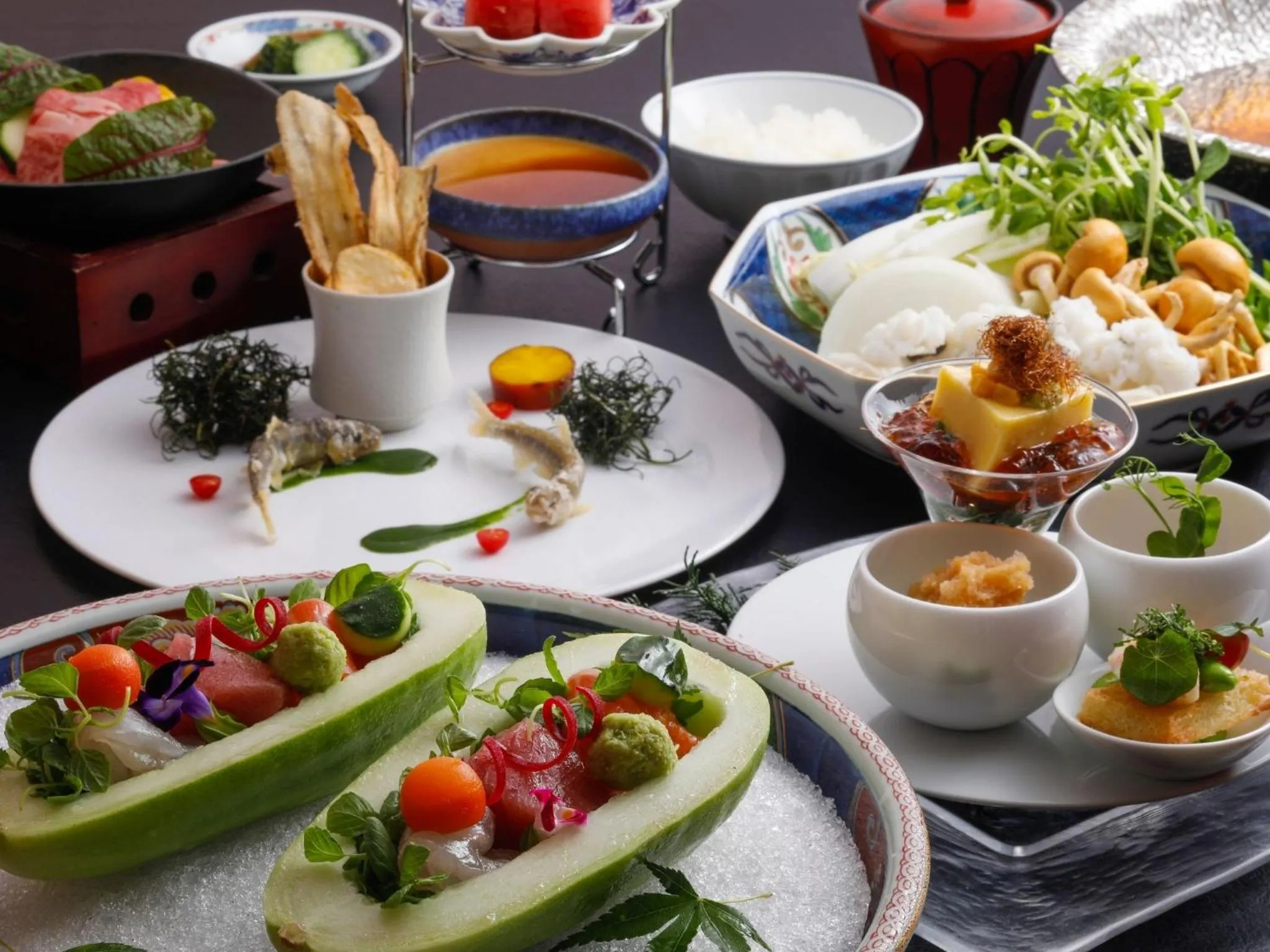 Food in Arima Hot Spring Ryokan Hanamusubi