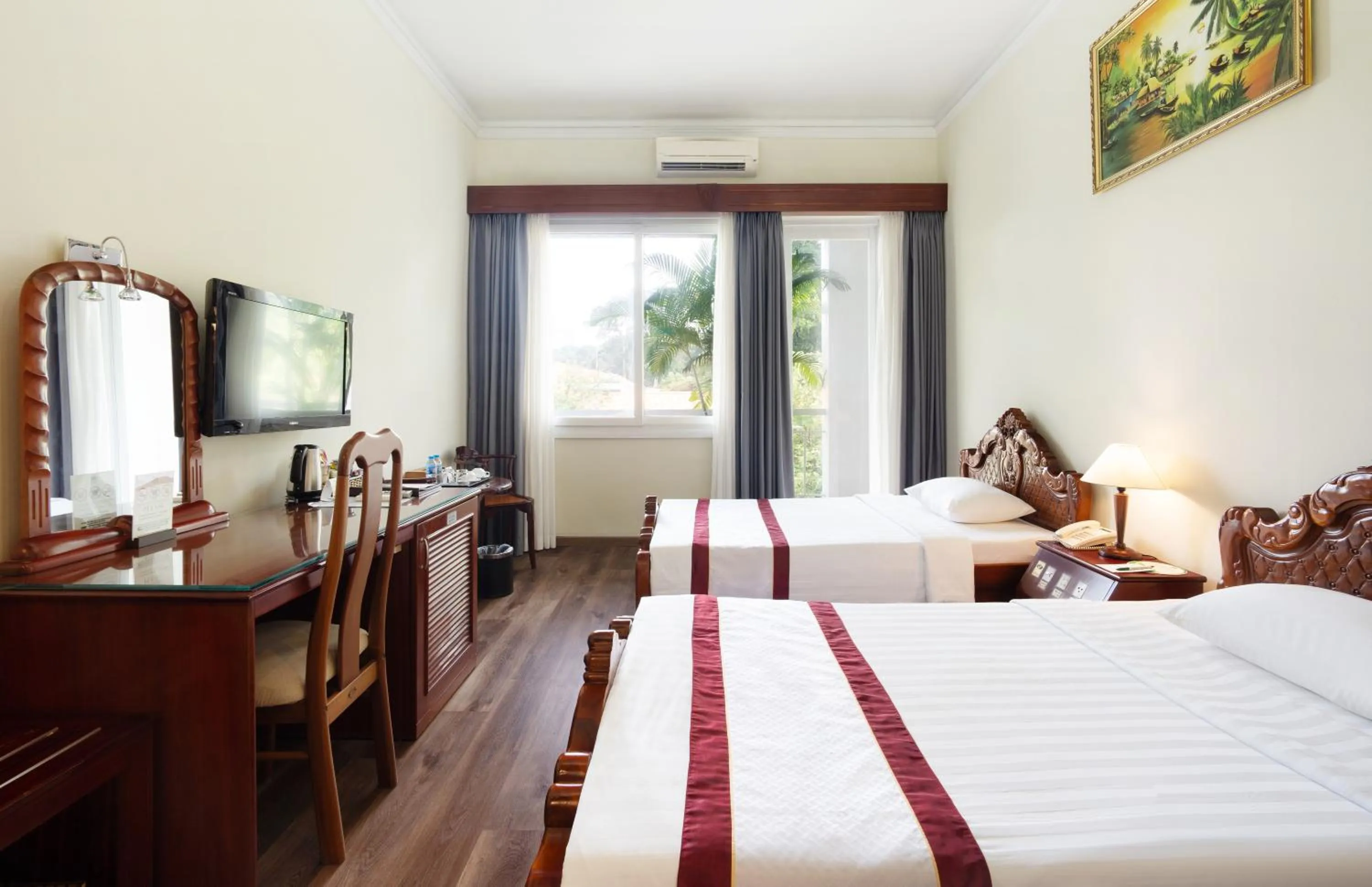 Bed in Victory Sai Gon Hotel