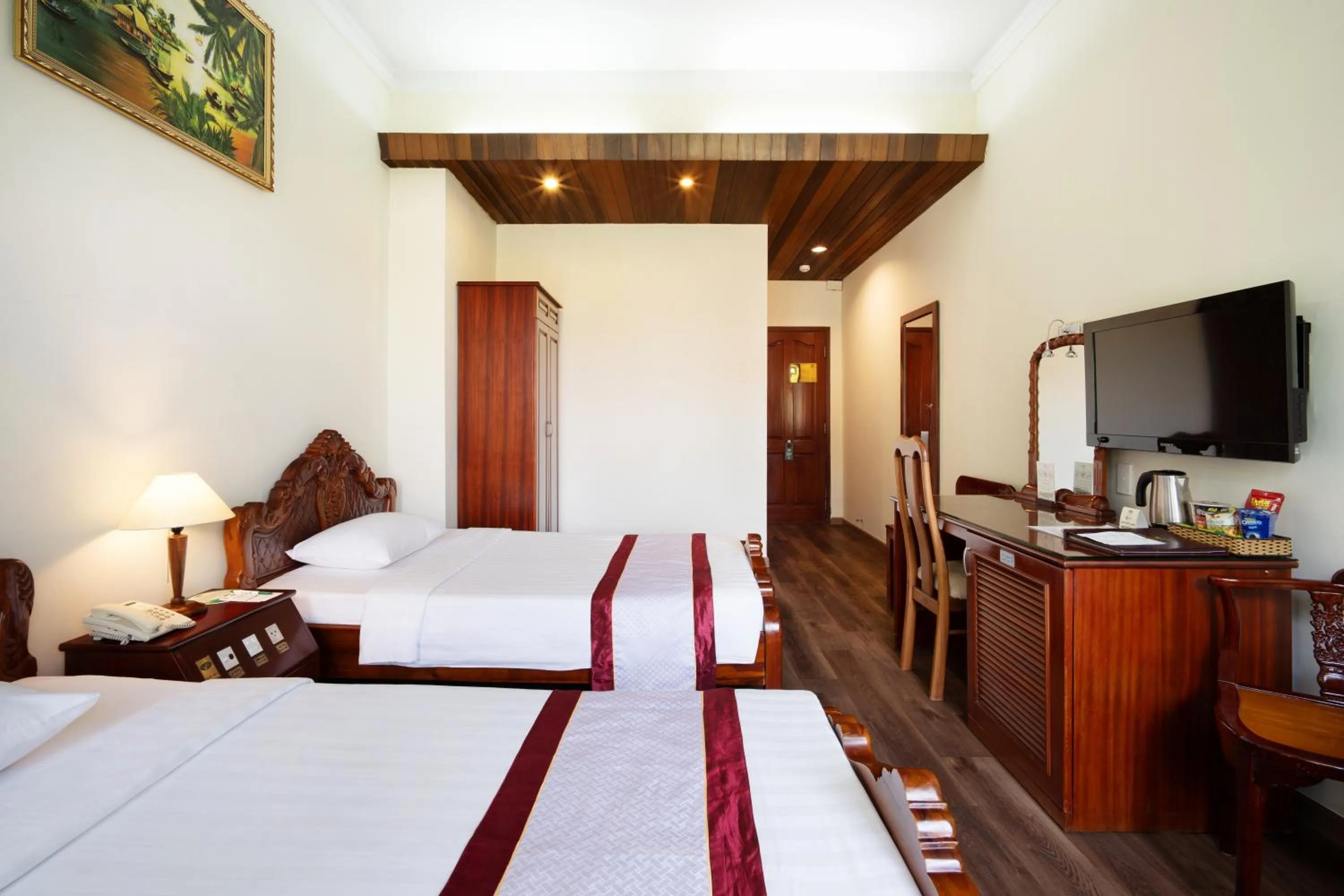 Bed in Victory Sai Gon Hotel