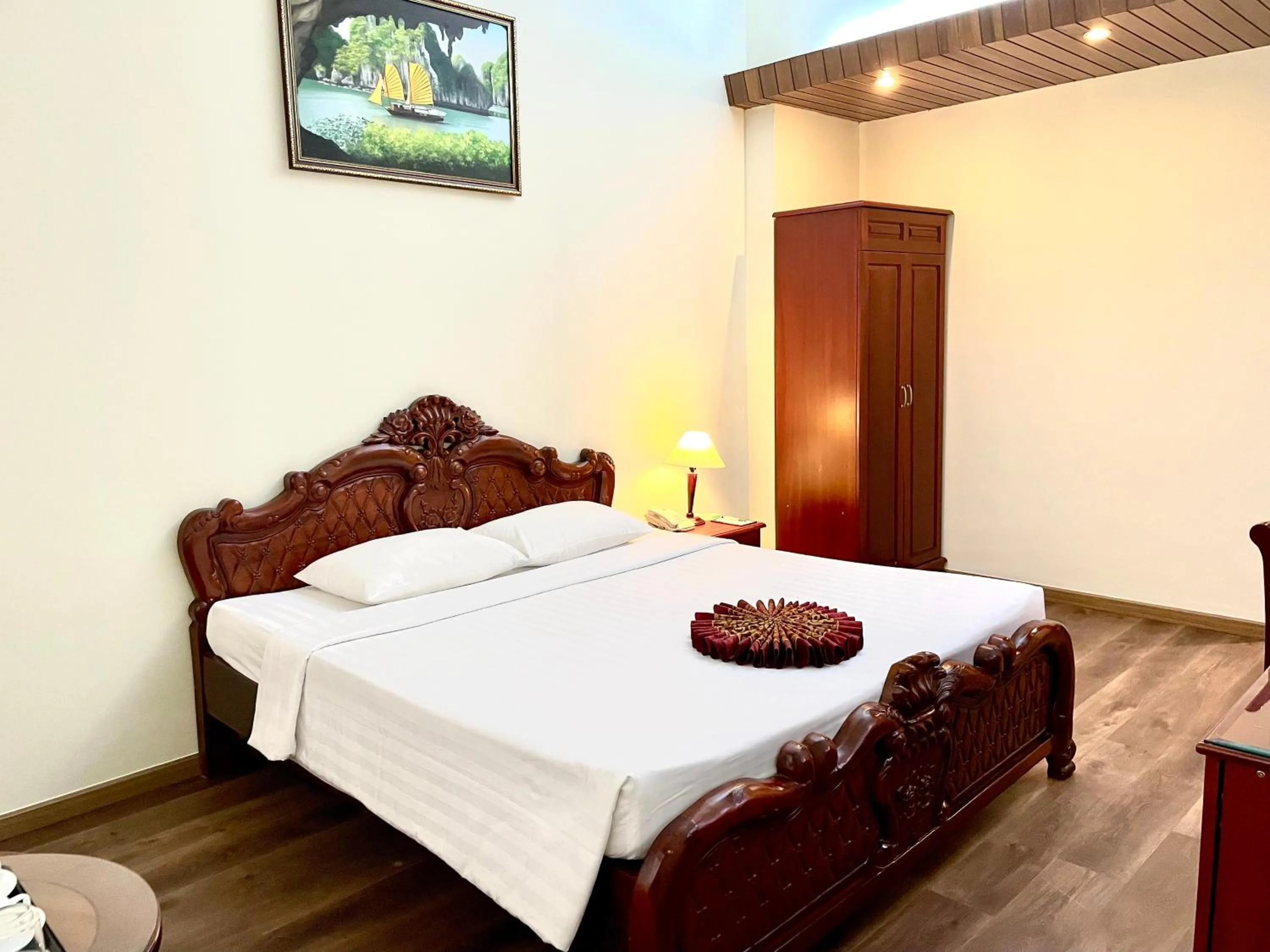 Bed in Victory Sai Gon Hotel