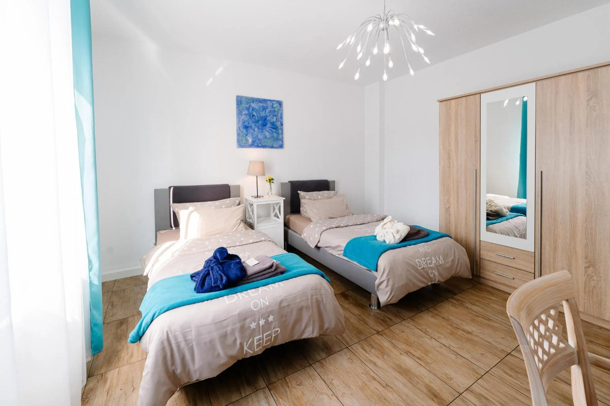 Bed in GästeHaus am Flughafen Düsseldorf