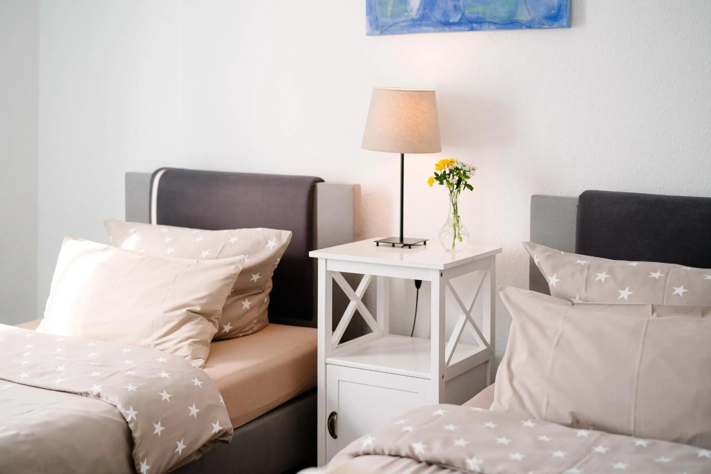 Bed in GästeHaus am Flughafen Düsseldorf