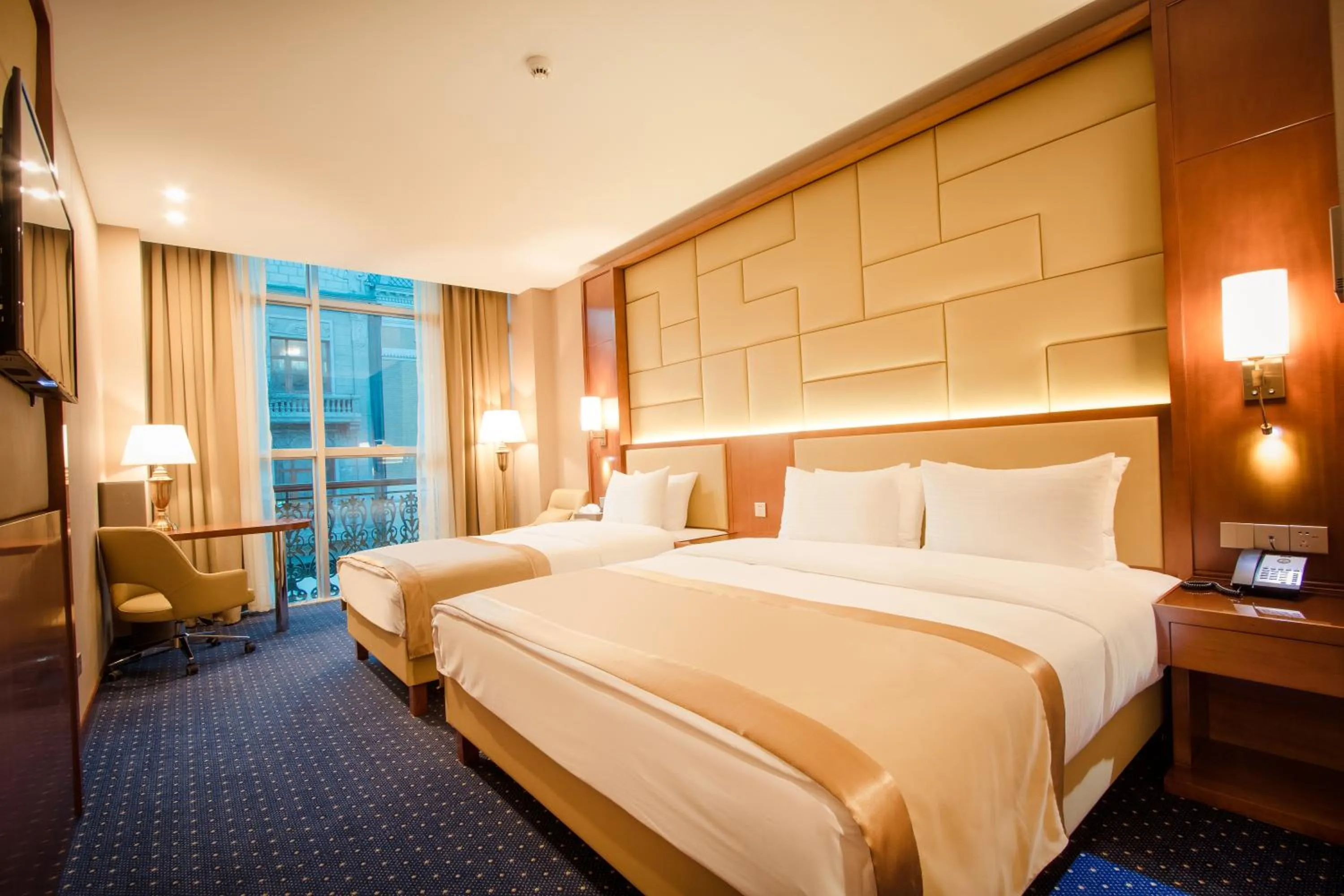 Bed in New Tiflis Hotel