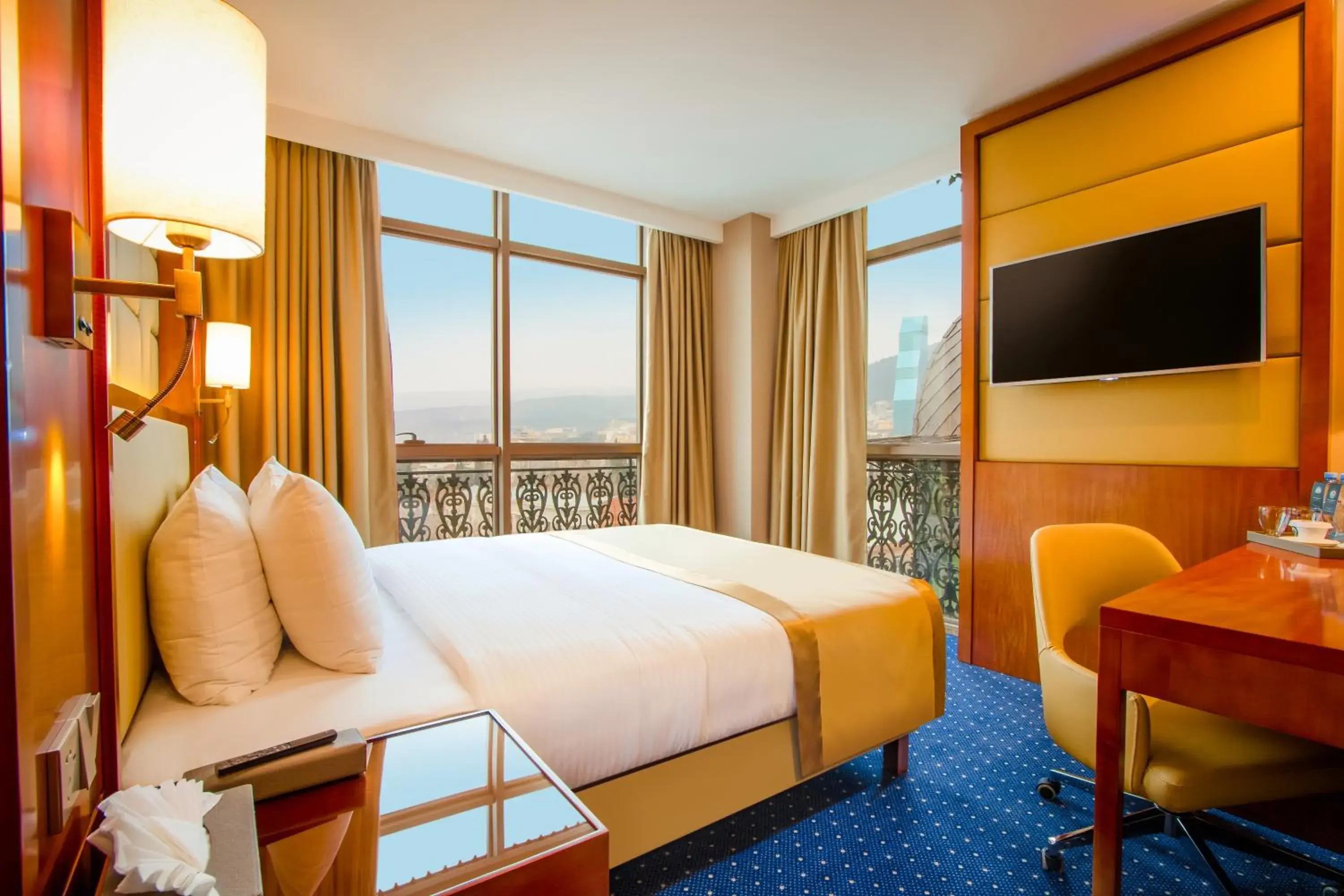 Bed in New Tiflis Hotel Bed in New Tiflis Hotel