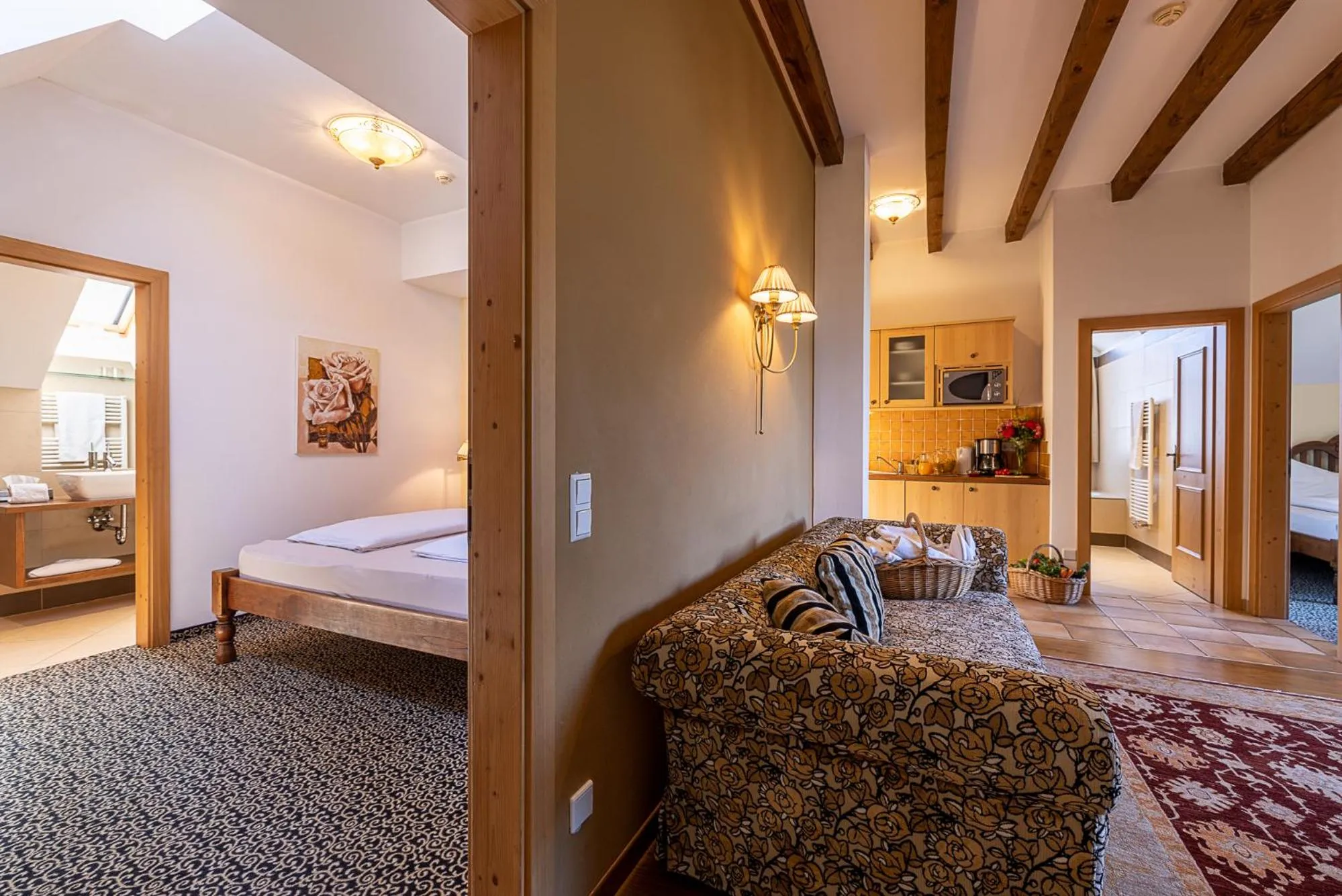 Living room, Bed in Hotel Finkennest - Panoramic Garden Resort