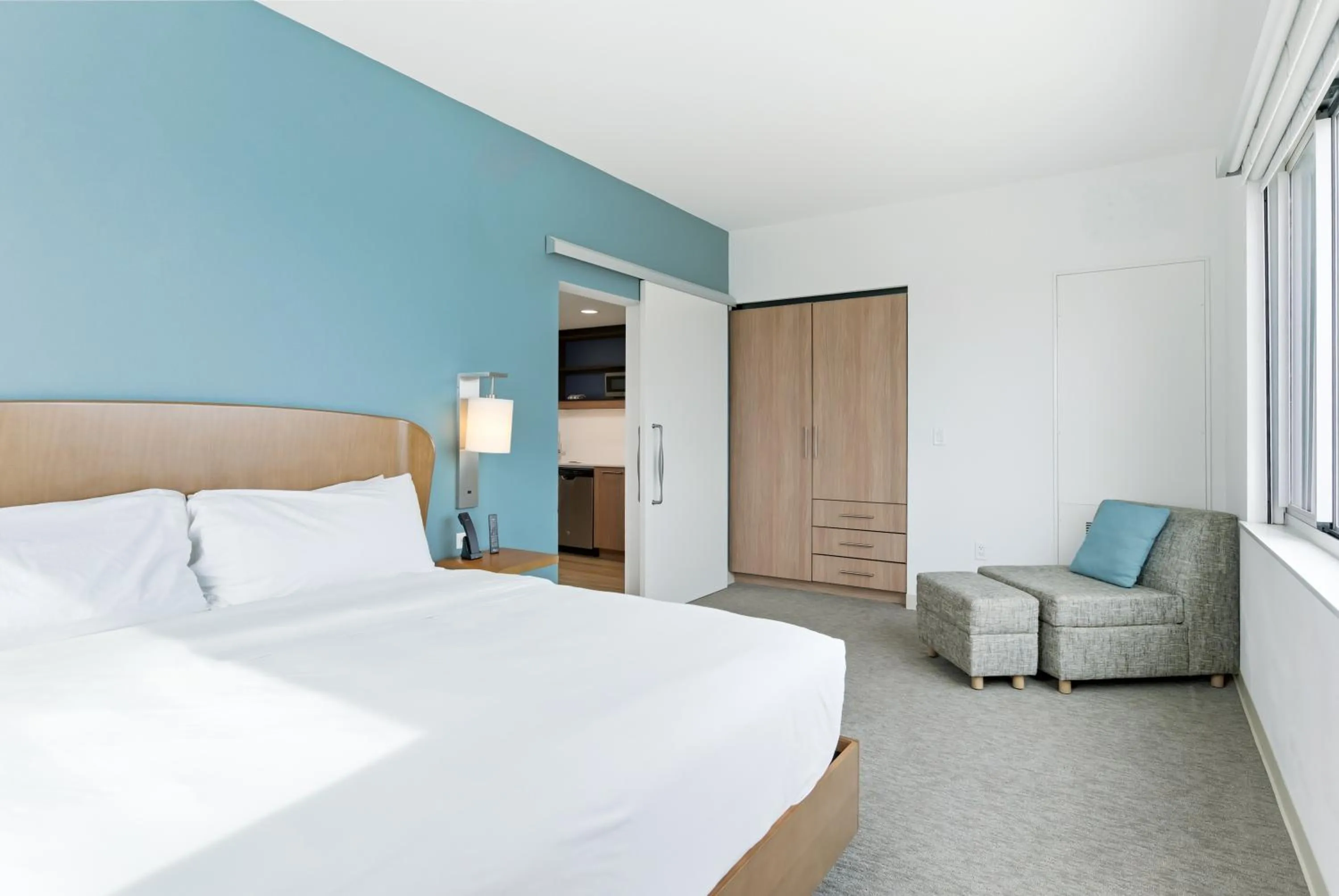 Bedroom, Bed in Element Houston Katy